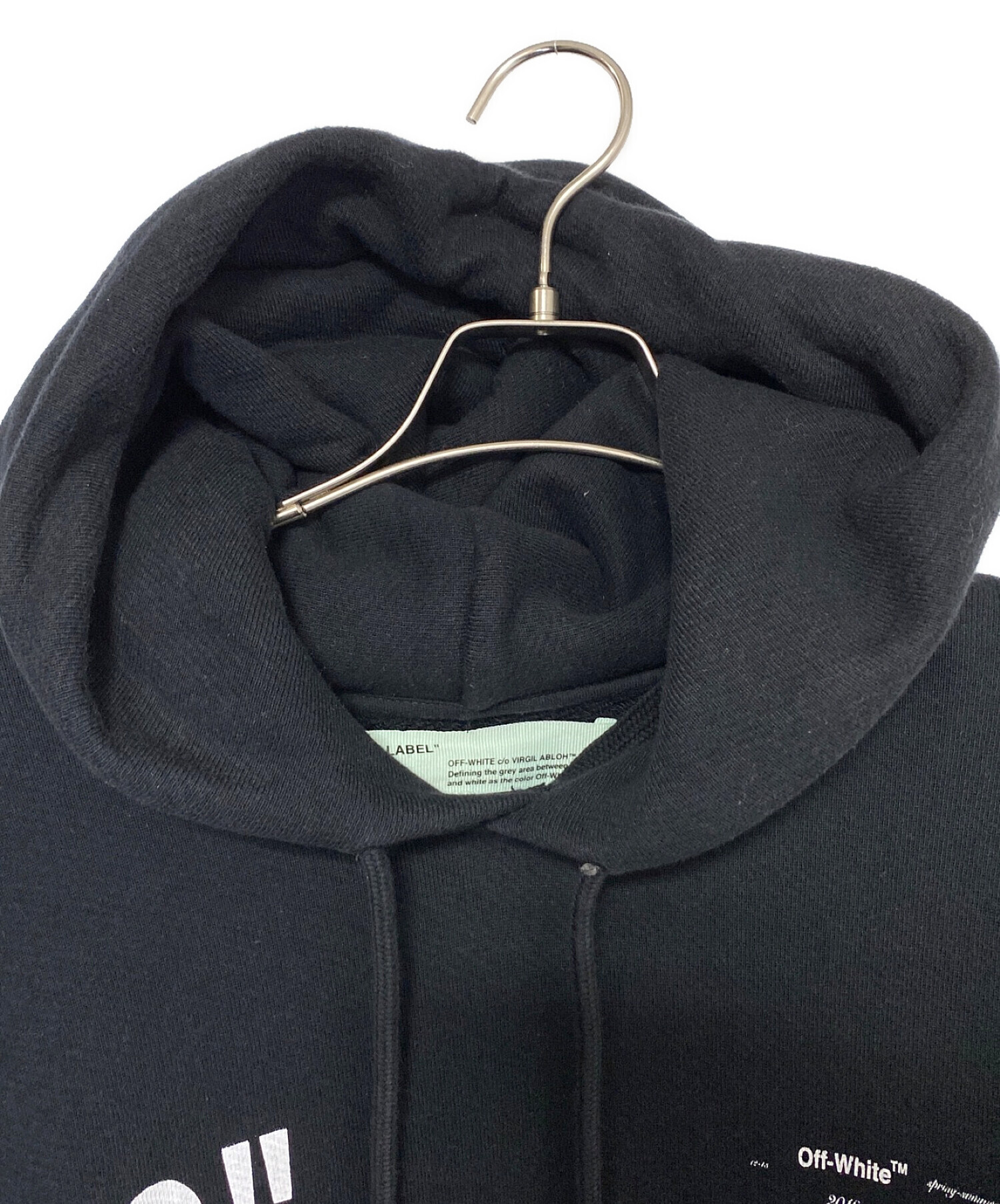 Off-White - 美品 off-white オフホワイト ICE MAN OVER HOODIE プリント オーバーサイズ フーディ スウェットパーカー S ブラック メンズ レディース 古着 中古 USED 中古・古着通販】OFFWHITE (オフホワイト) Ice man Graphic Print