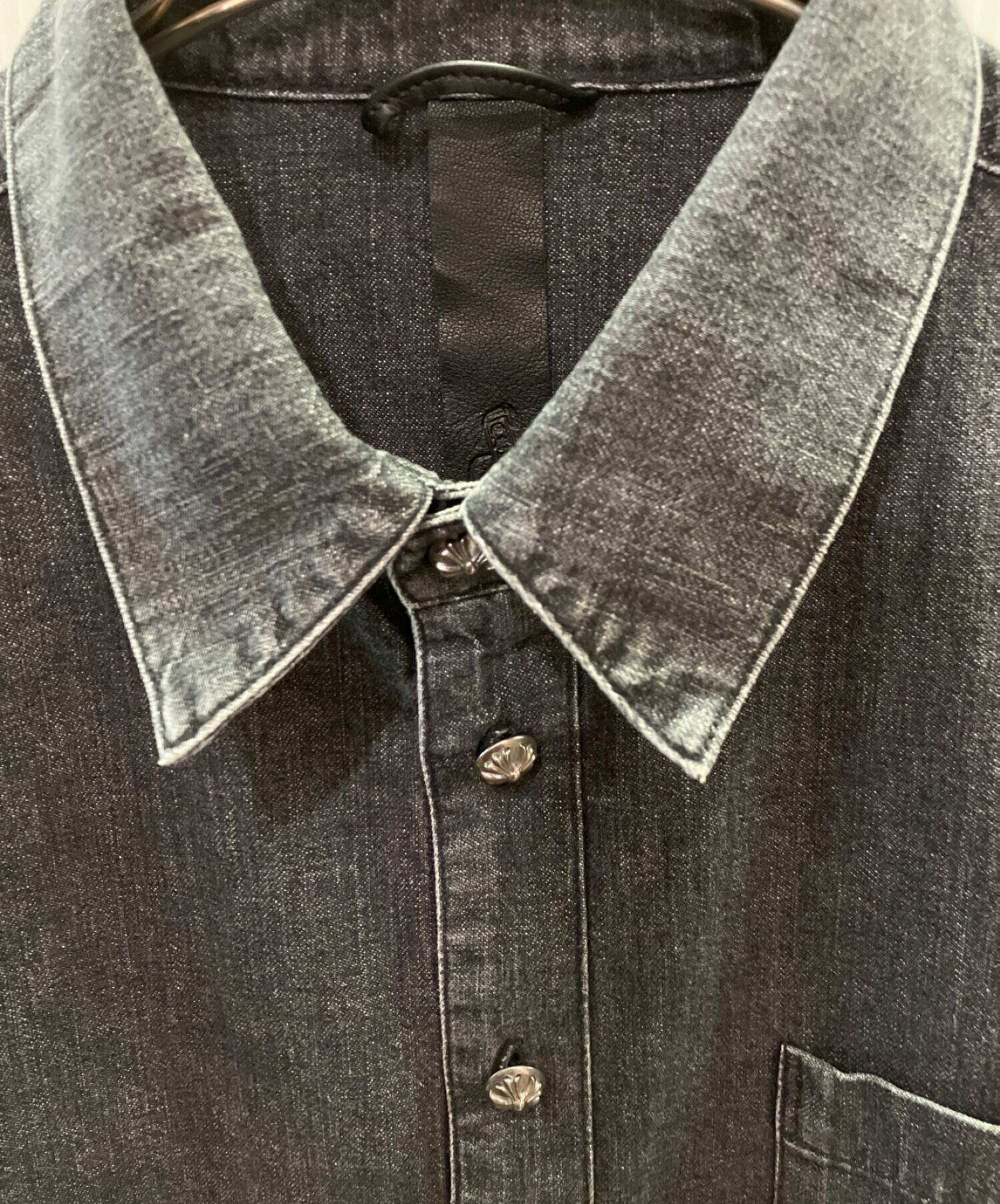 中古・古着通販】CHROME HEARTS (クロムハーツ) シルバーボタンデニム 