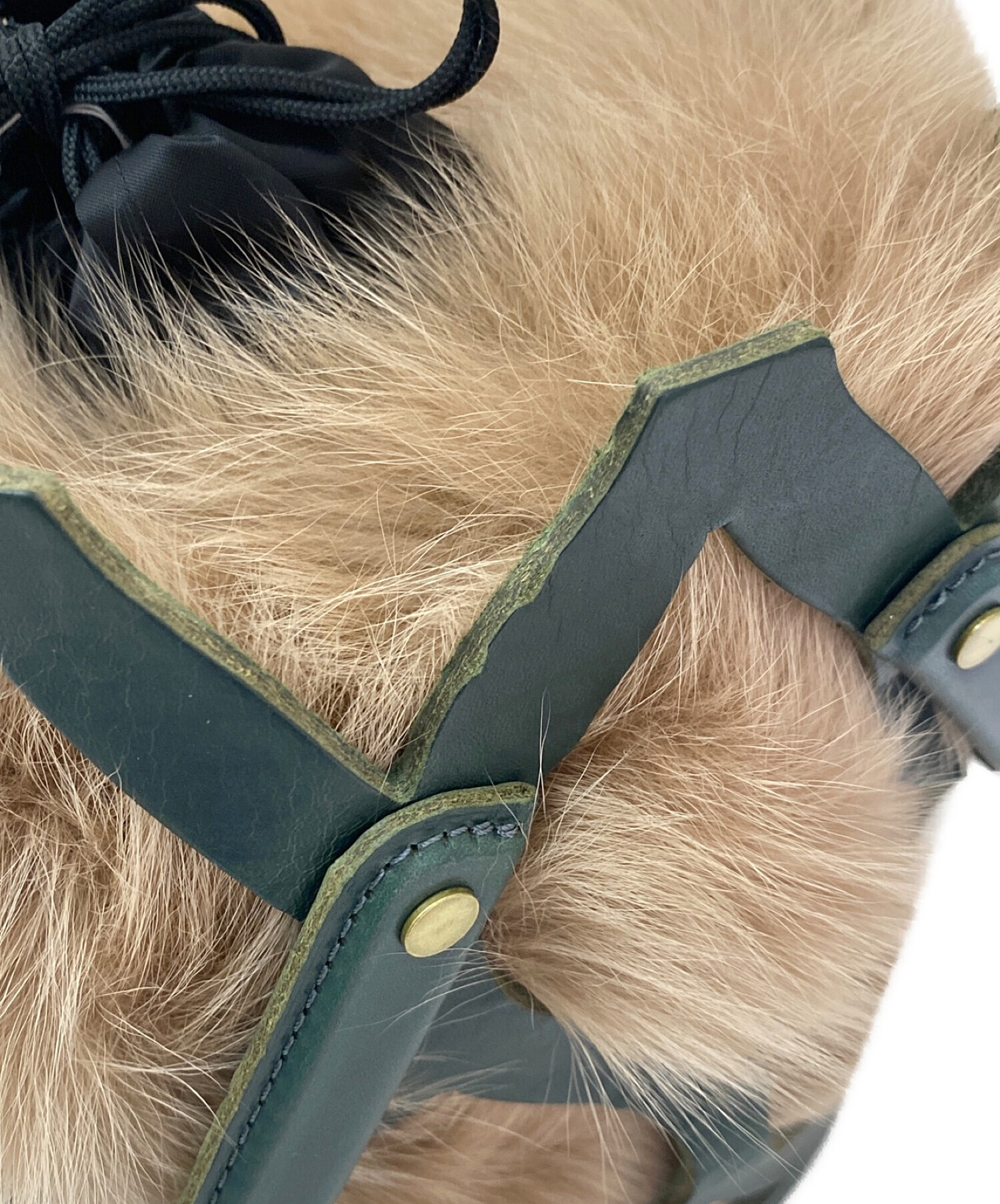 中古・古着通販】LUDLOW (ラドロー) FOXファーカゴバッグ グリーン