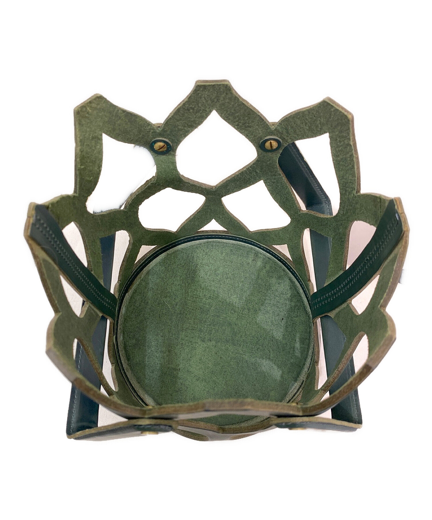 中古・古着通販】LUDLOW (ラドロー) FOXファーカゴバッグ グリーン