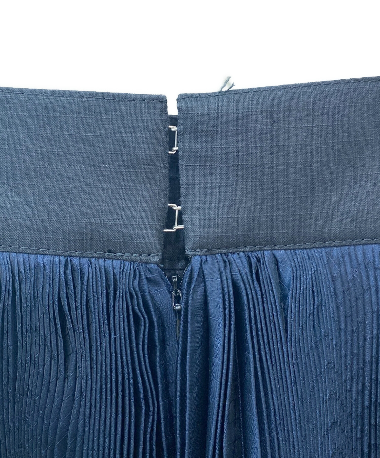 中古・古着通販】sacai (サカイ) プリーツドッキングスカート ネイビー
