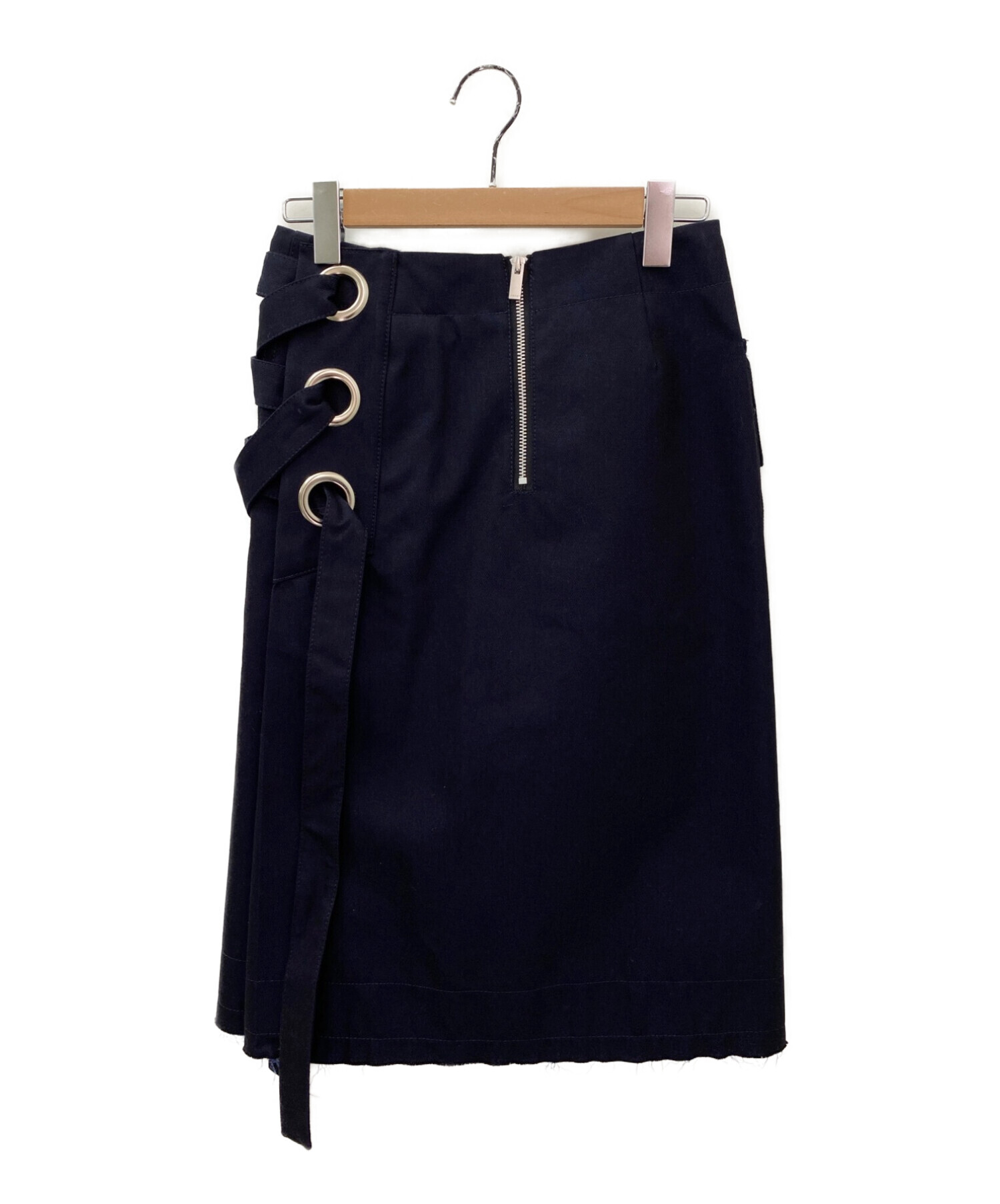 中古・古着通販】sacai (サカイ) サイドレースアップスカート ネイビー