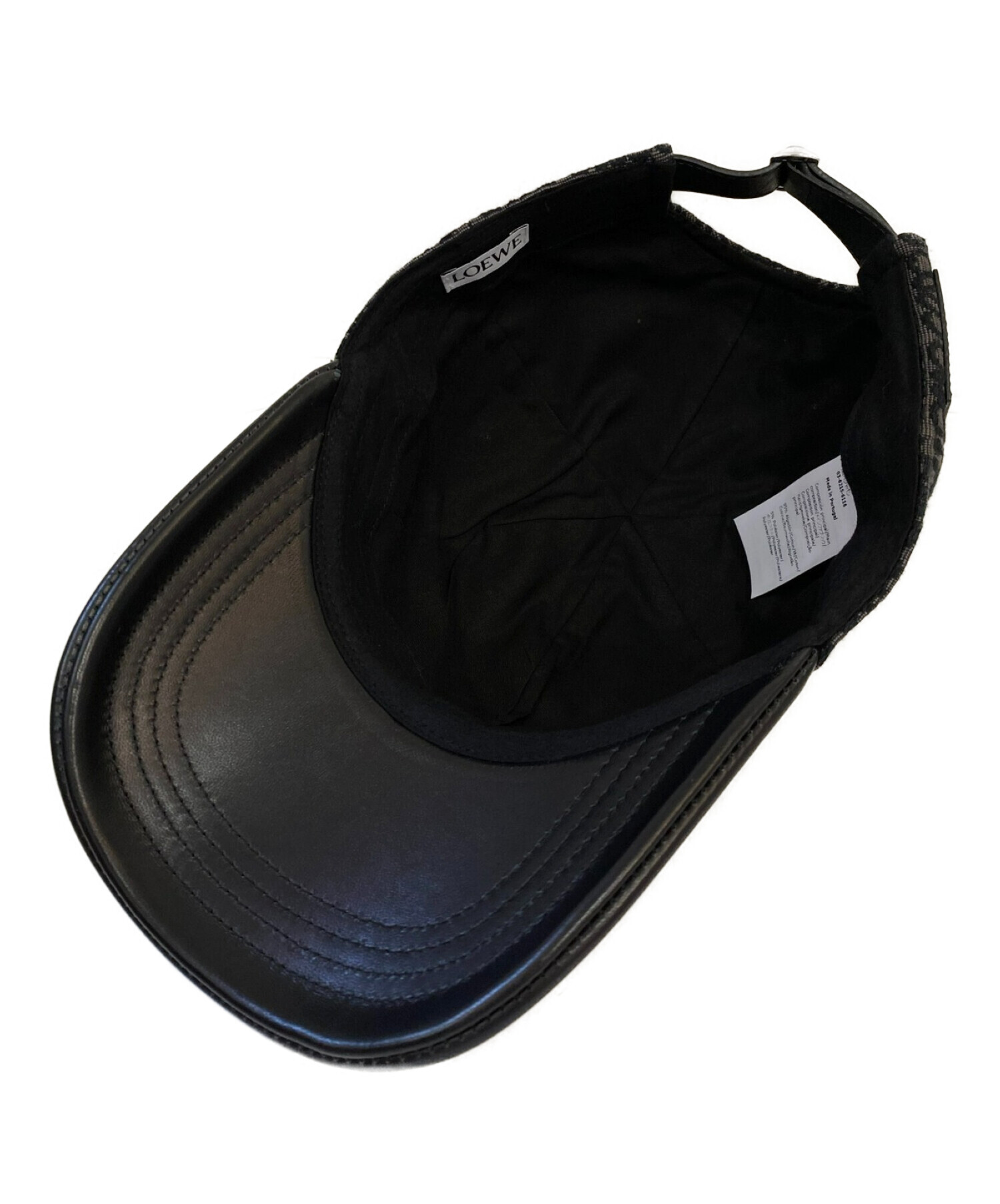 中古・古着通販】LOEWE (ロエベ) レザー切替 ベースボールキャップ