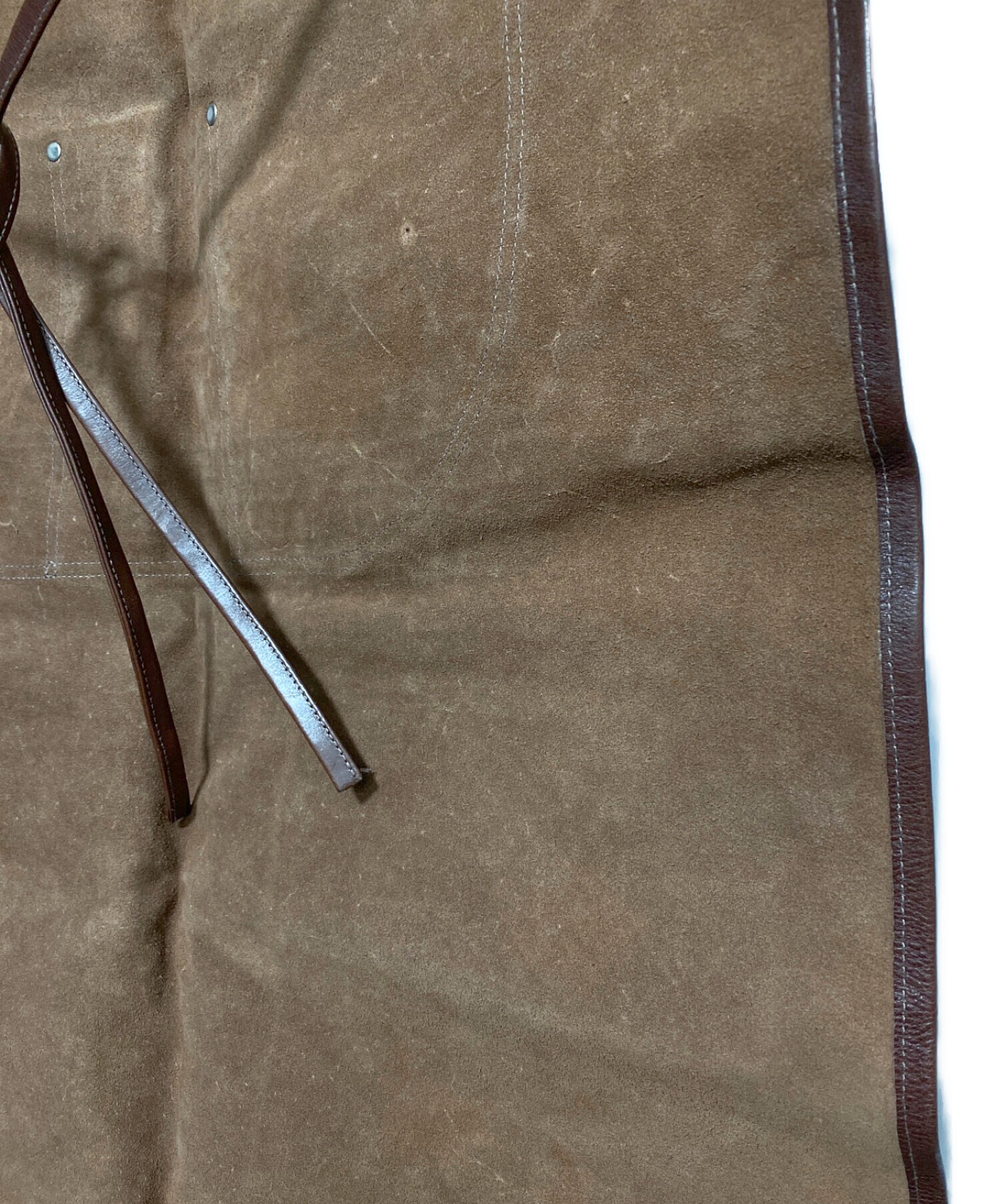 CHROME HEARTS クロムハーツ激レアレザーエプロン CHROME HEARTS Cemetery Cross Leather Patch Denim Apron クロム