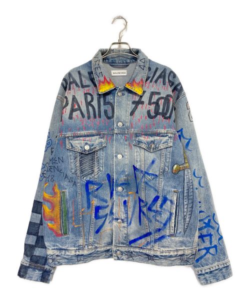 Balenciaga⭐︎デニムジャケット　オーバーサイズ　34 中古・古着通販】BALENCIAGA (バレンシアガ) グラフィティ オーバー