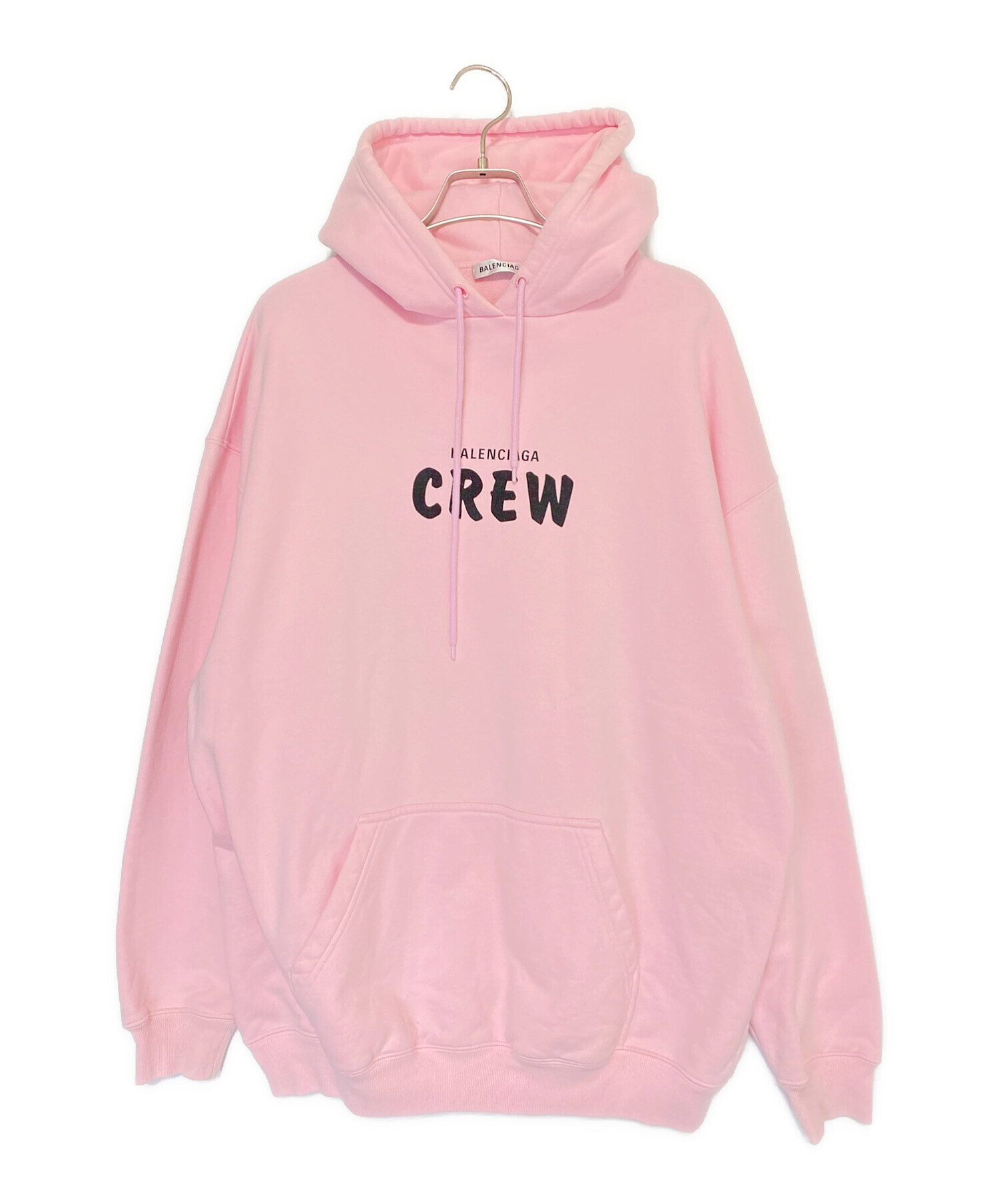 BALENCIAGA CREW ピンクパーカー 中古・古着通販】BALENCIAGA (バレンシアガ) BALENCIAGA CREW パーカー