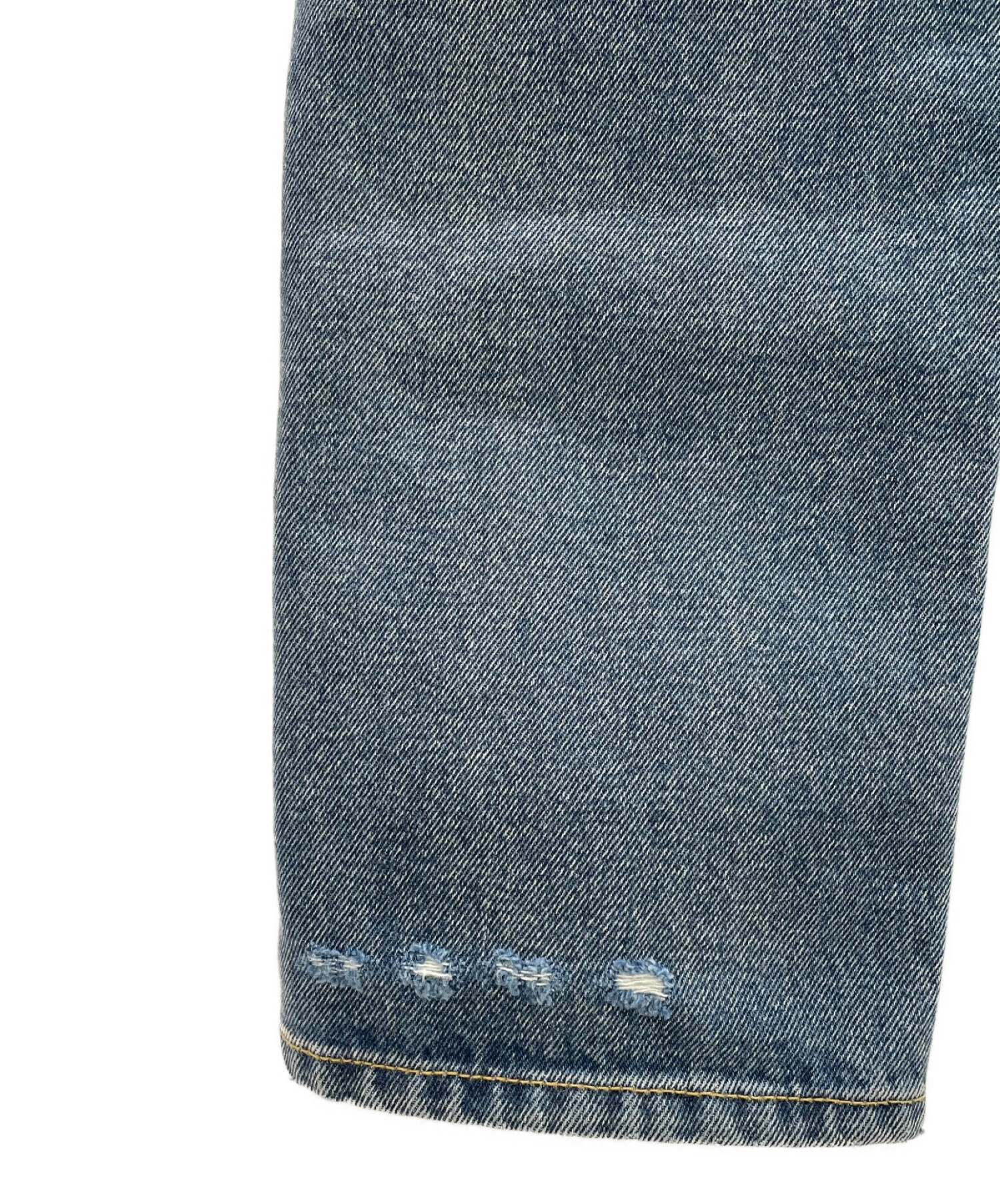 未使用品✨プラダ　現行　デニムパンツ　三角ロゴ　RFIDタグ　インディゴ　L 中古・古着通販】PRADA (プラダ) トライアングルロゴデニムパンツ