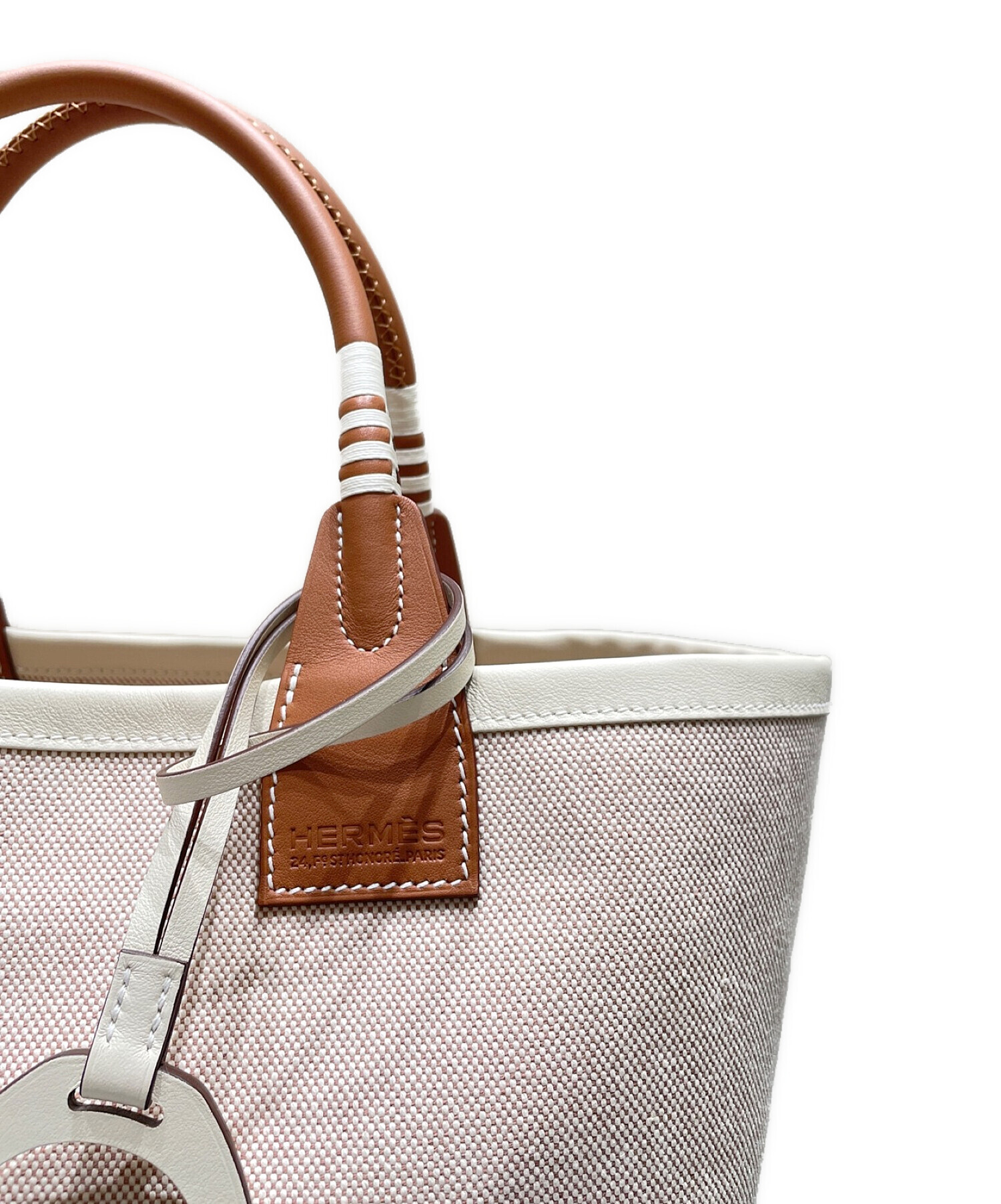 中古・古着通販】HERMES (エルメス) スティープル25 ホワイト サイズ