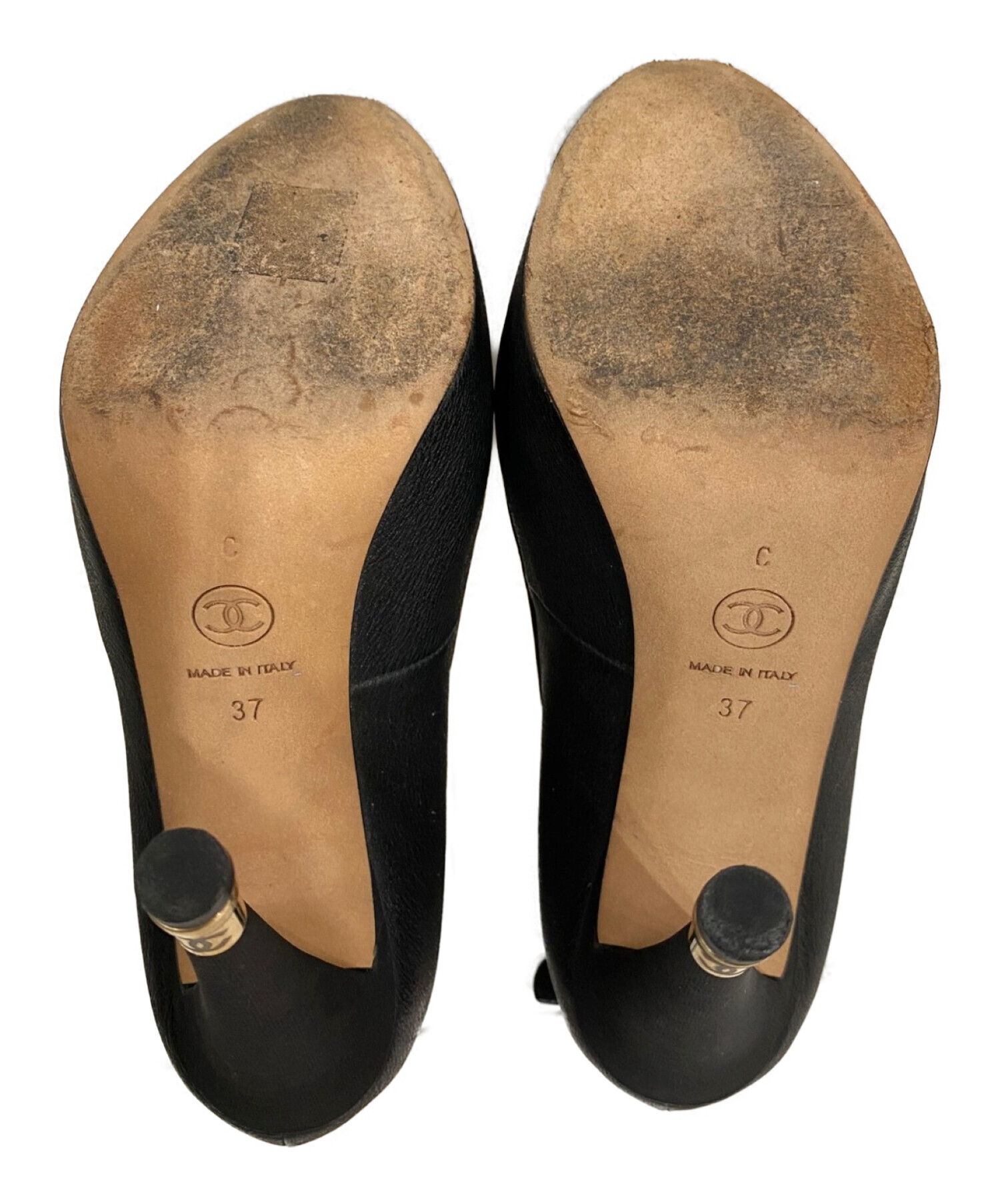 中古・古着通販】CHANEL (シャネル) ショートブーツ ブラック サイズ