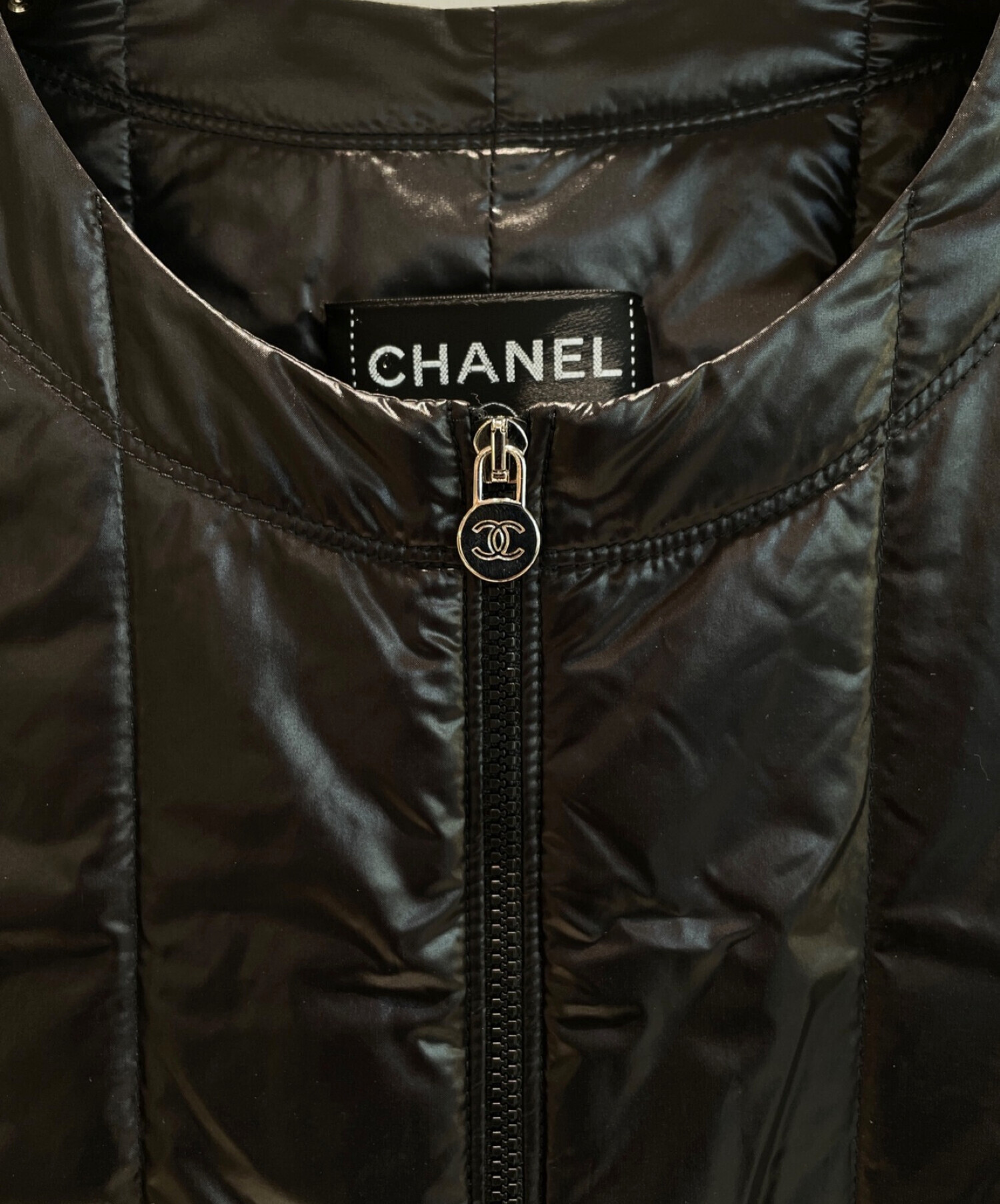 中古・古着通販】CHANEL (シャネル) ノーカラーナイロンジャケット