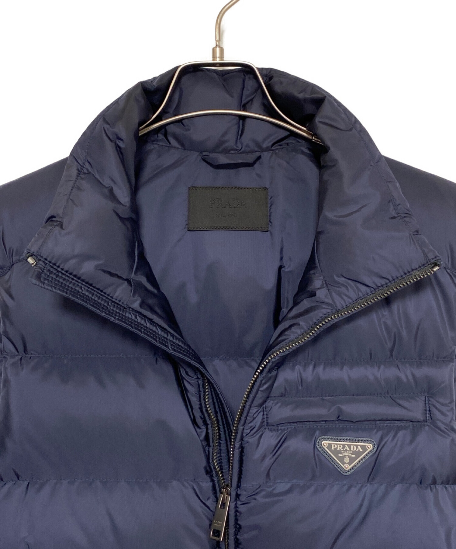 中古・古着通販】PRADA (プラダ) ダウンベスト ネイビー サイズ:48