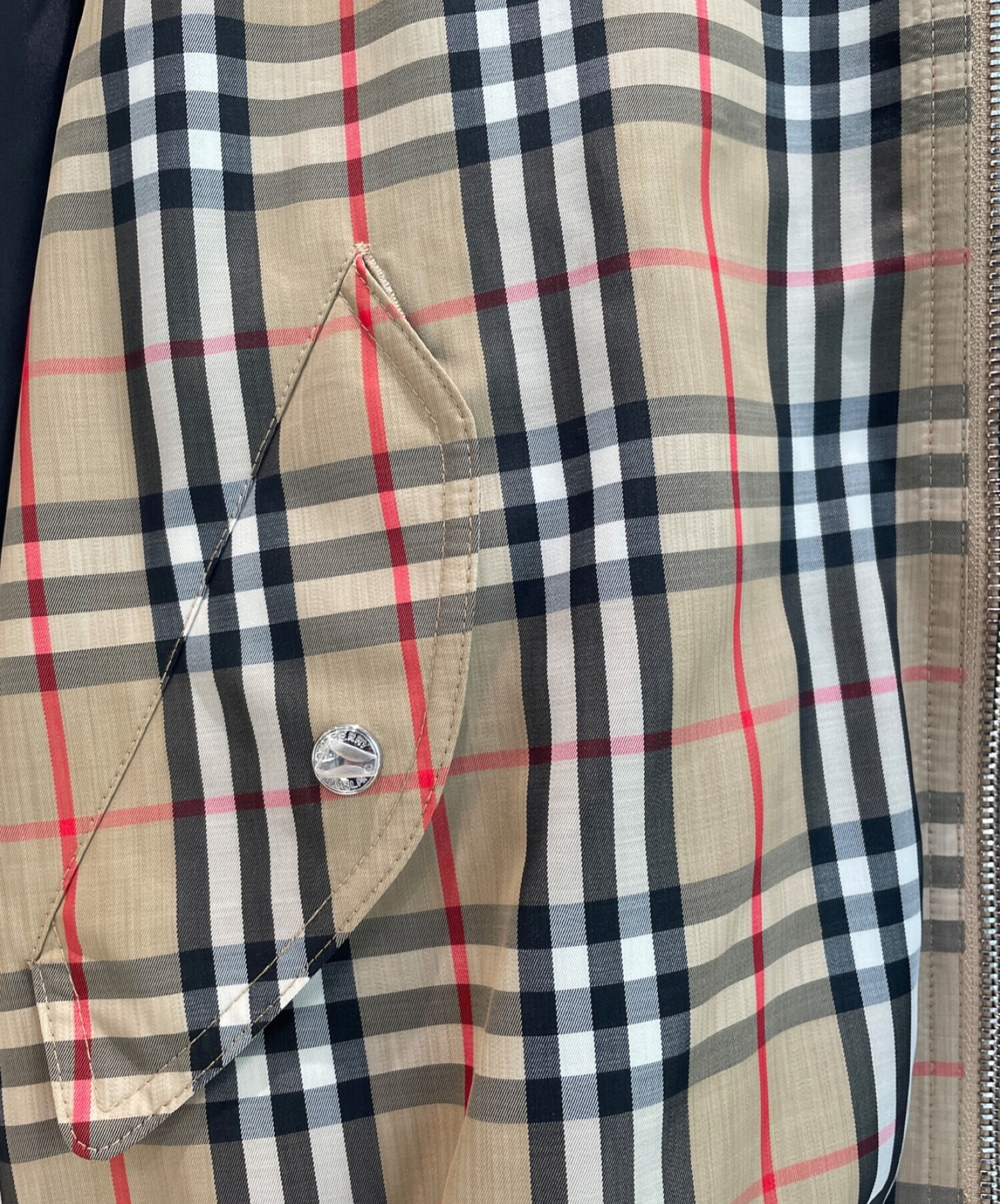 バーバリーズ裏ノバチェックブルゾン40 中古・古着通販】BURBERRY (バーバリー) ノバチェック切替ジップ