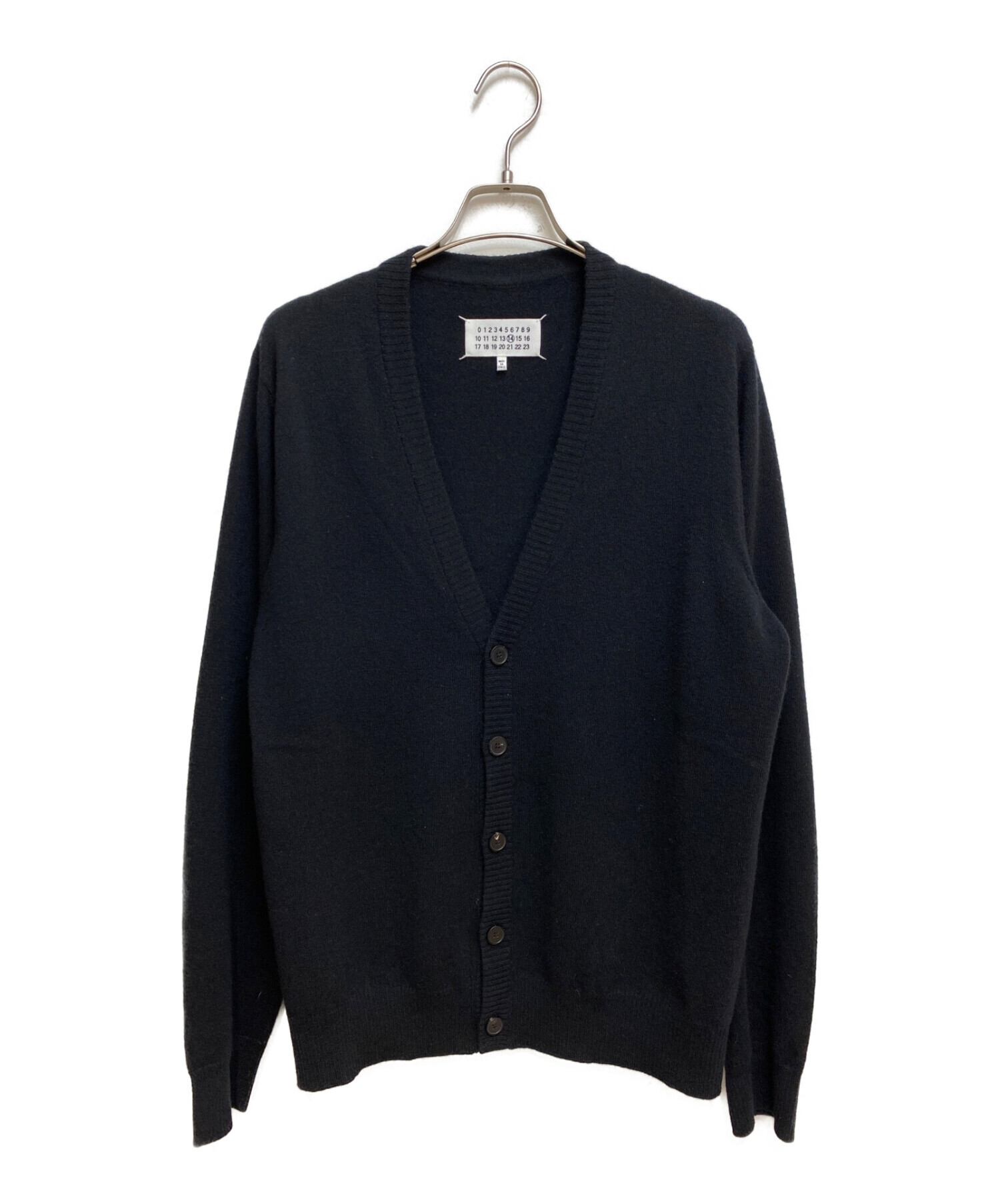 Maison Margiela エルボーパッチ カーディガン　ブラック 中古・古着通販】Maison Margiela (メゾンマルジェラ) 22AW エルボー