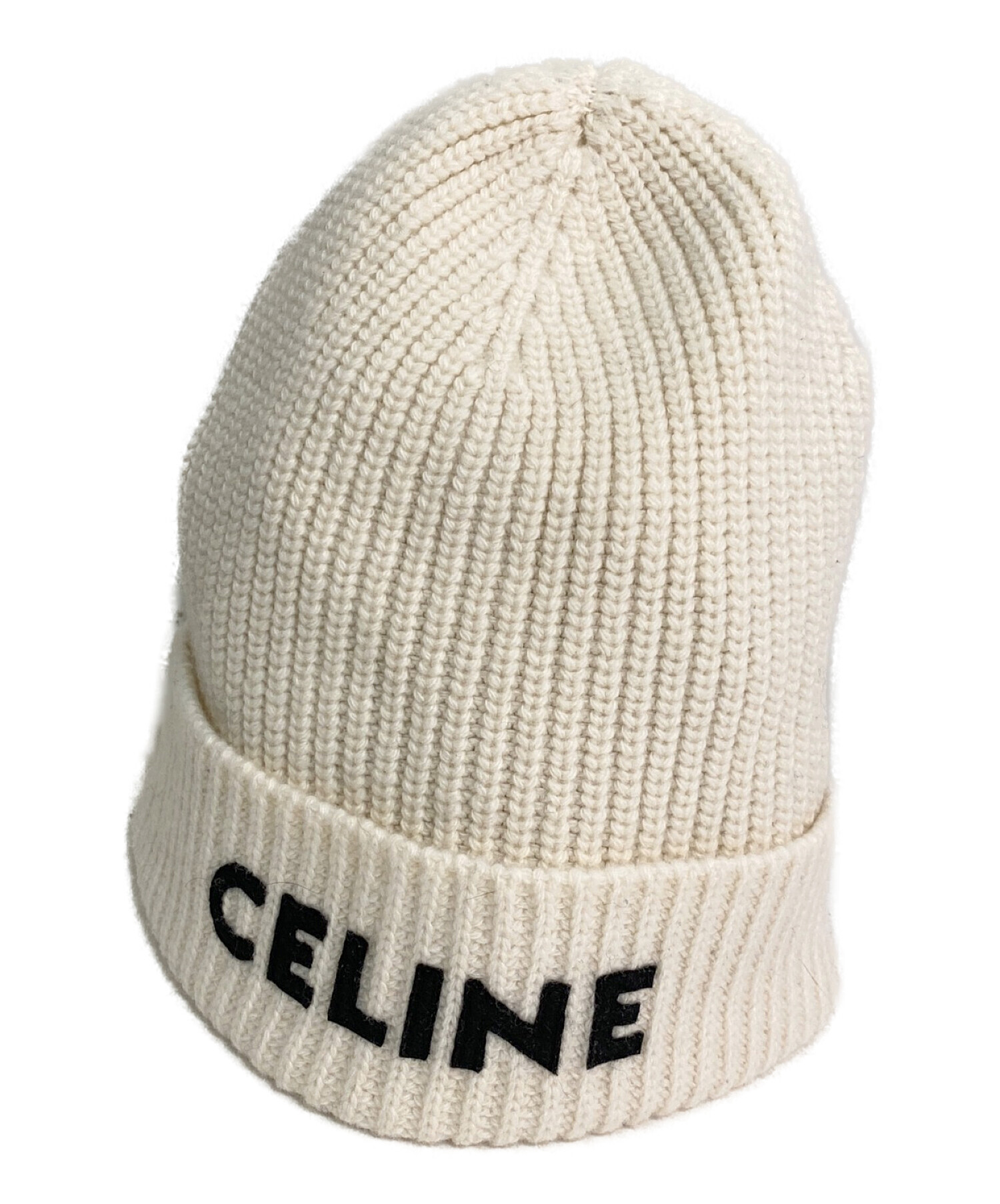 CELINE ニット帽 ホワイト セリーヌ celine ニット帽 ホワイト 【公式通販】
