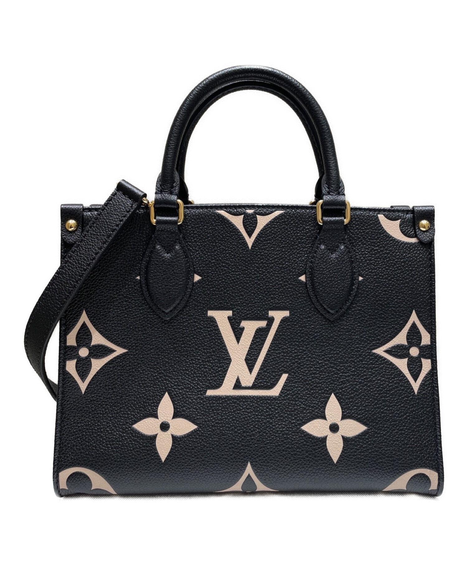 RioRin【美品】Louis Vuitton オンザゴー　pm ブラック 中古・古着通販】LOUIS VUITTON (ルイ ヴィトン) オンザゴーPM