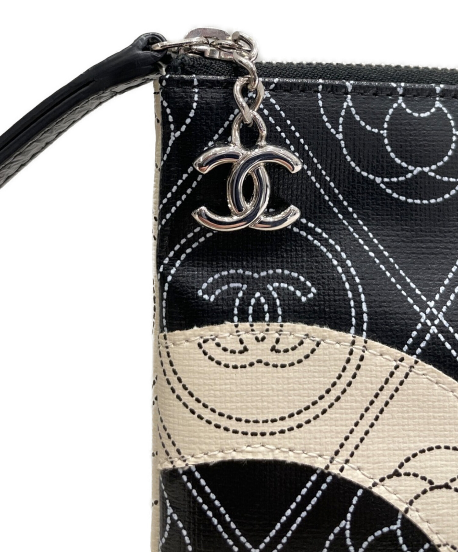 中古・古着通販】CHANEL (シャネル) カメリアクラッチバッグ ブラック  