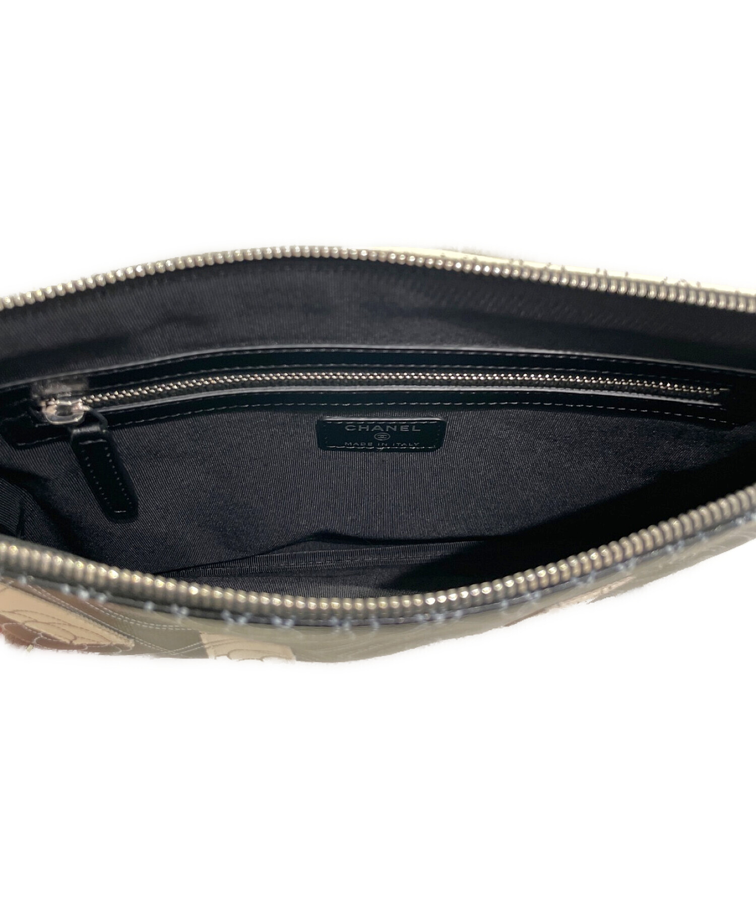 中古・古着通販】CHANEL (シャネル) カメリアクラッチバッグ ブラック  