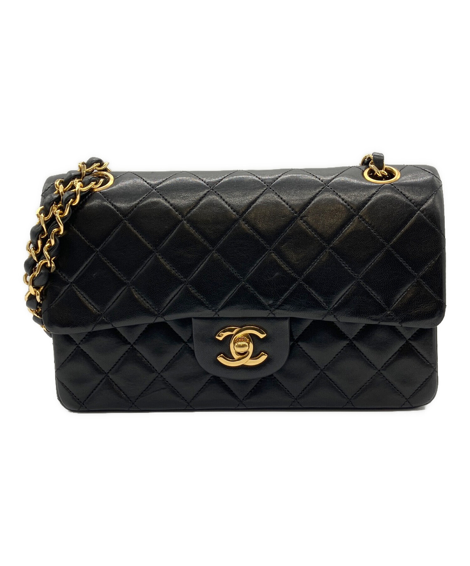 中古・古着通販】CHANEL (シャネル) Wフラップチェーンショルダー