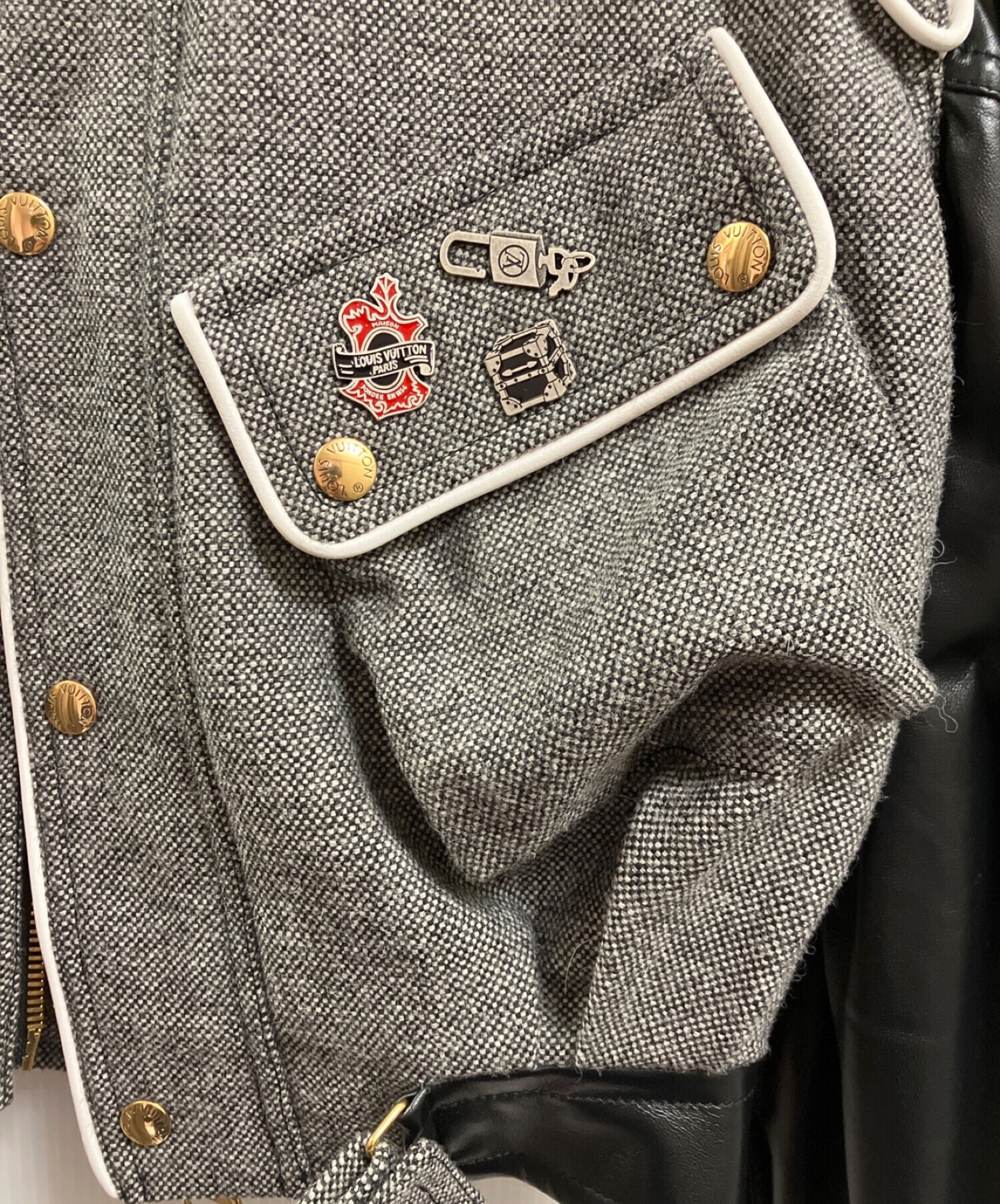 中古・古着通販】LOUIS VUITTON (ルイ ヴィトン) モノグラムレザー切替 