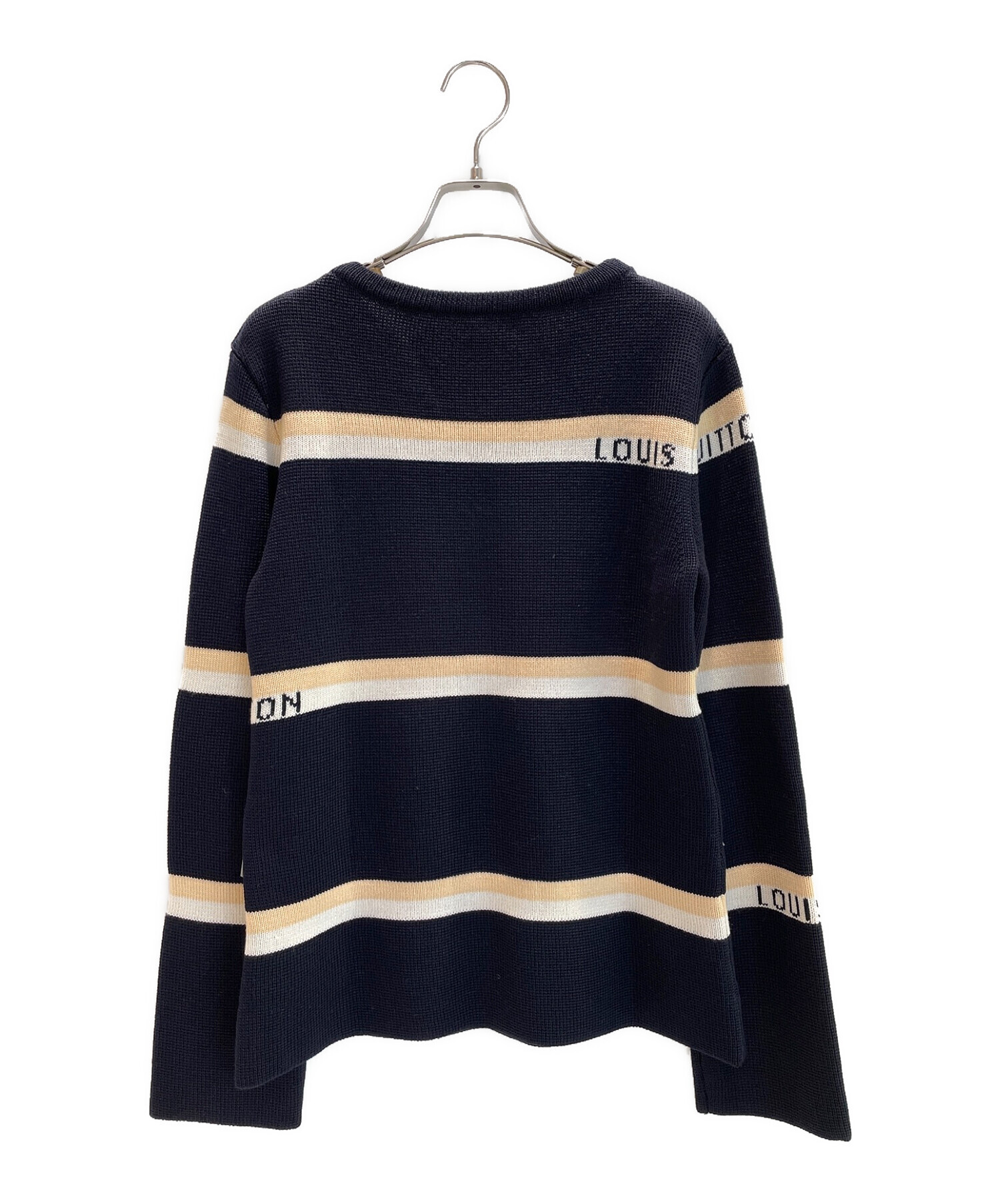 ルイ・ヴィトン　ボーダーニット　レディース　S 美品 中古・古着通販】LOUIS VUITTON (ルイ ヴィトン) ロゴボーダー