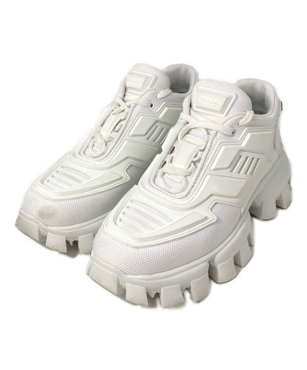 【未使用級】PRADA クラウドバスト サンダー スニーカー ホワイト 中古・古着通販】PRADA (プラダ) クラウドバストサンダー ホワイト