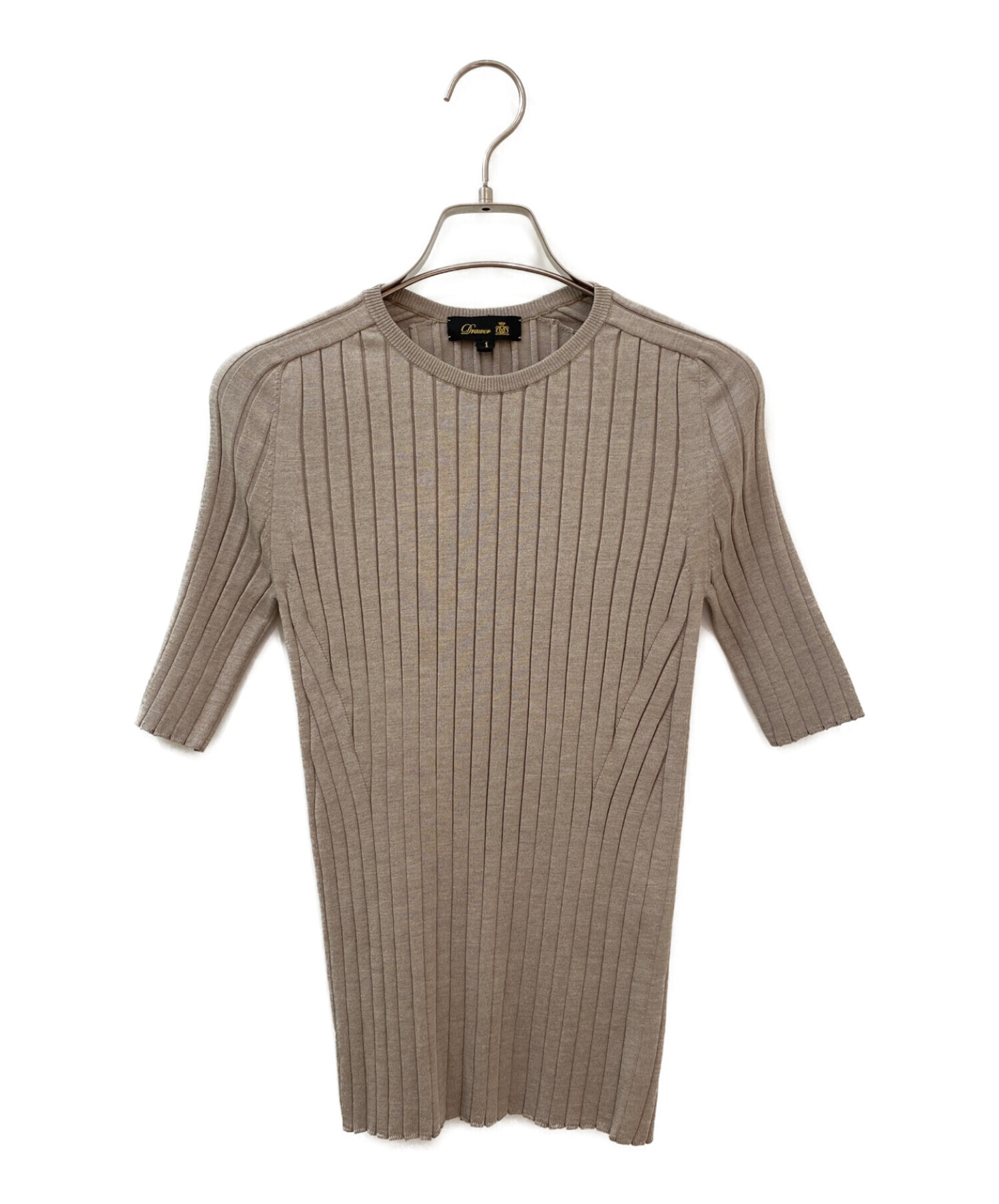 中古・古着通販】DRAWER (ドゥロワー) 18GワイドリブVネック