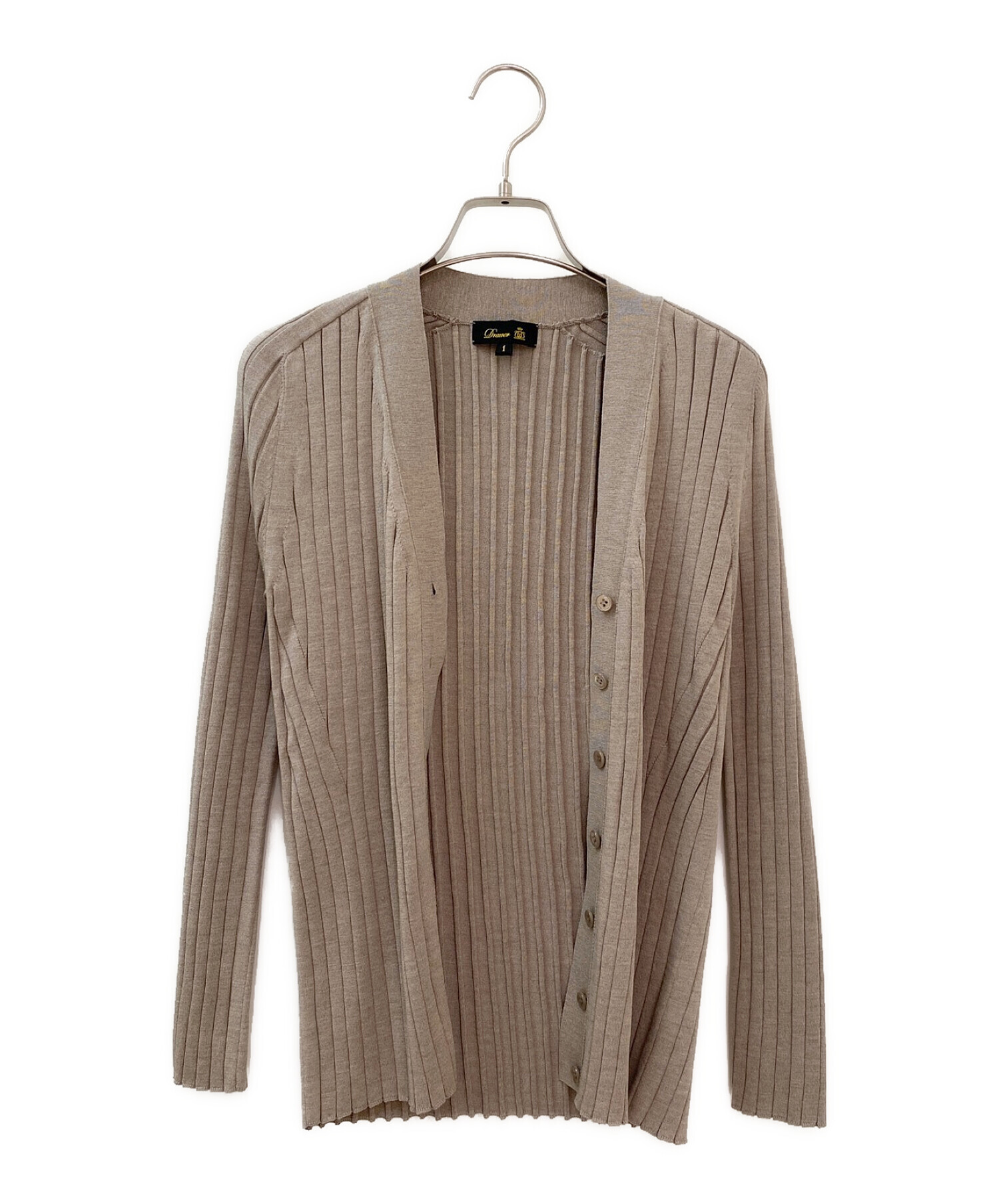 中古・古着通販】DRAWER (ドゥロワー) 18GワイドリブVネック