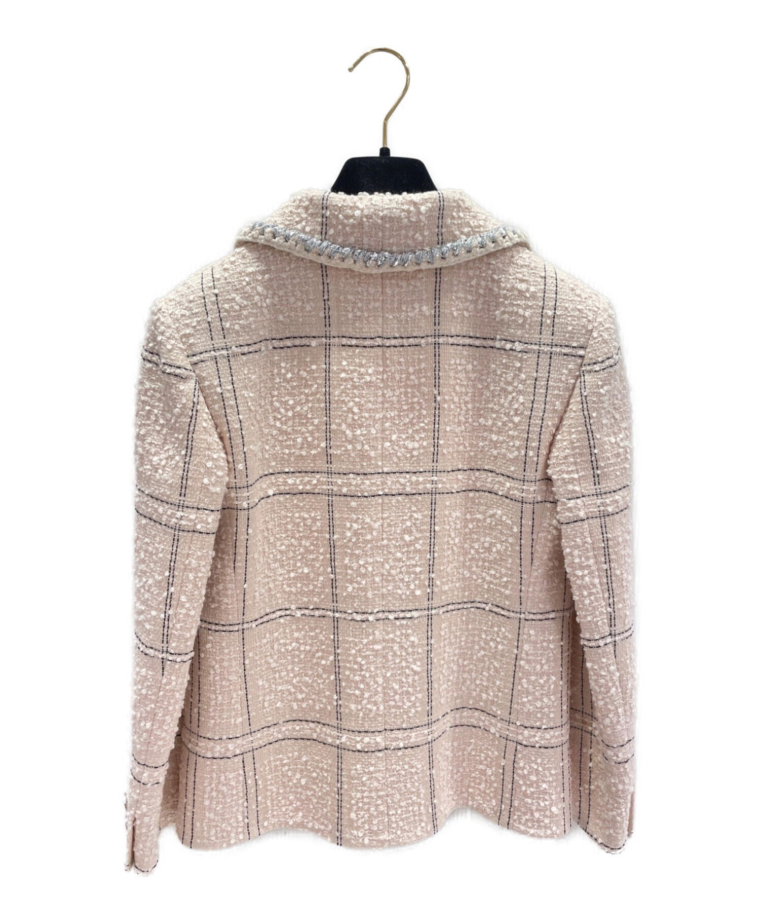 CHANEL シャネル ツイードジャケット アイボリー04A 34サイズ 中古・古着通販】CHANEL (シャネル) ココ釦ツイードジャケット