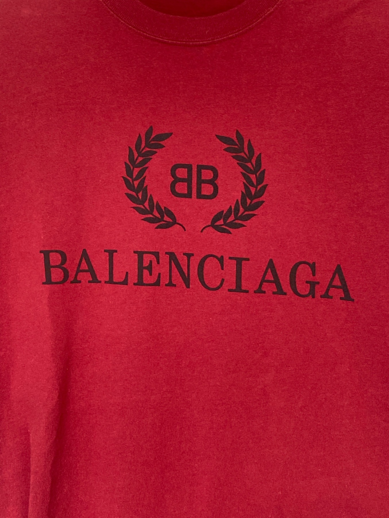 中古・古着通販】BALENCIAGA (バレンシアガ) BBロゴTシャツ レッド 