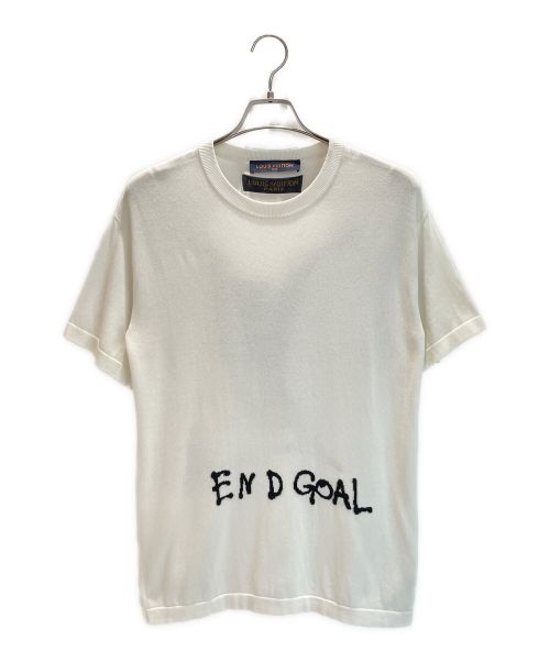 【極美品】LOUIS VUITTON ニット 半袖 バックロゴ END GOAL LOUIS VUITTON FW21 End Goal Luxury Swea White 1A97AG