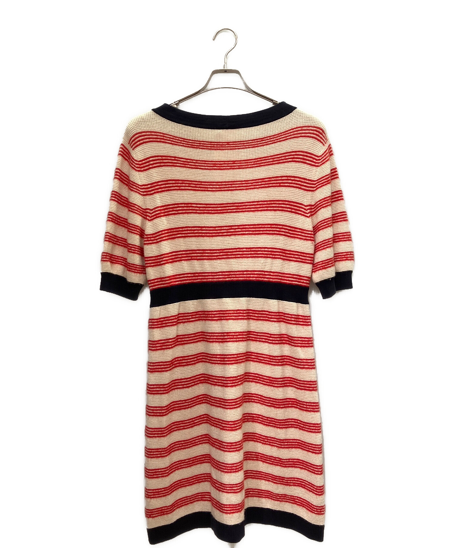 中古・古着通販】CHANEL (シャネル) カシミヤ混ボーダーニット 