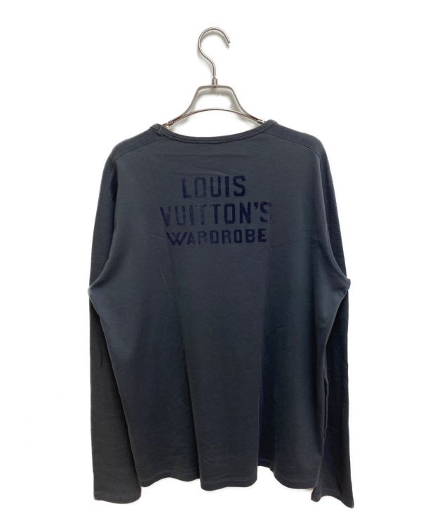 LOUIS VUITTON バッグプリント大きめTシャツ グレーコットンシルク。 中古・古着通販】LOUIS VUITTON (ルイ ヴィトン) バックロゴプリント