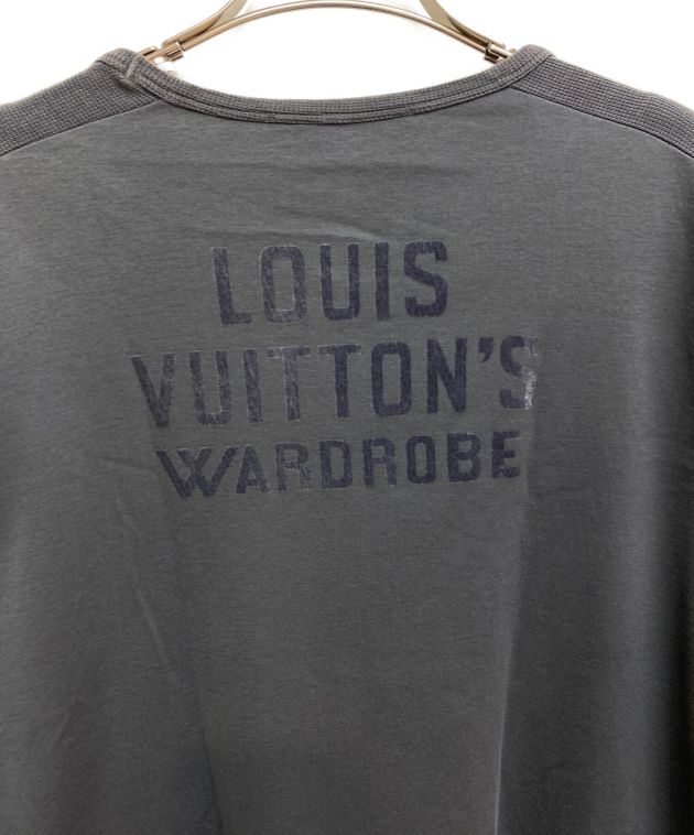 LOUIS VUITTON バッグプリント大きめTシャツ グレーコットンシルク。 中古・古着通販】LOUIS VUITTON (ルイ ヴィトン) バックロゴプリント