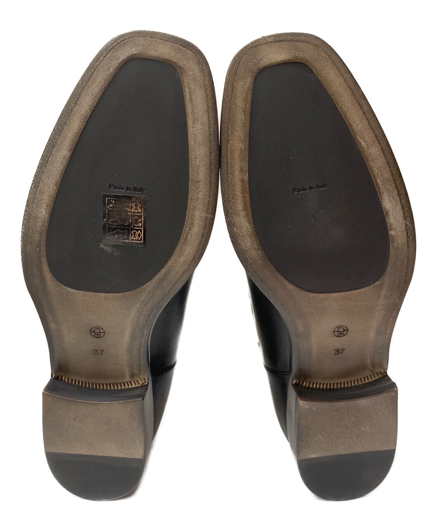 中古・古着通販】THE ROW (ザ ロウ) Grungeレザーシューズ ブラック