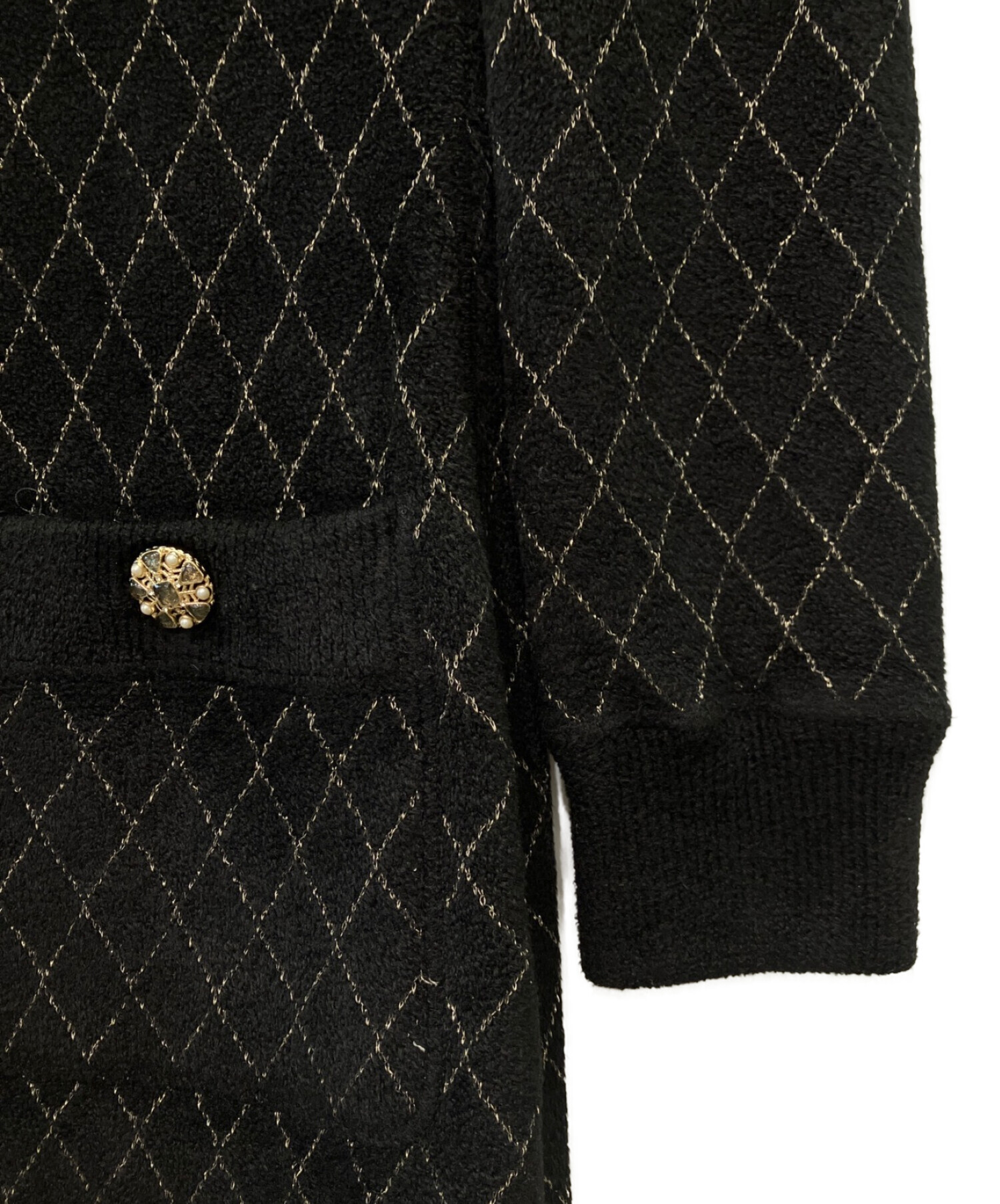 95年製 CHANEL VINTAGE レーヨン ワンピース ブラック CHANEL - CHANEL シャネル ワンピース 38(S位) 黒 【古着