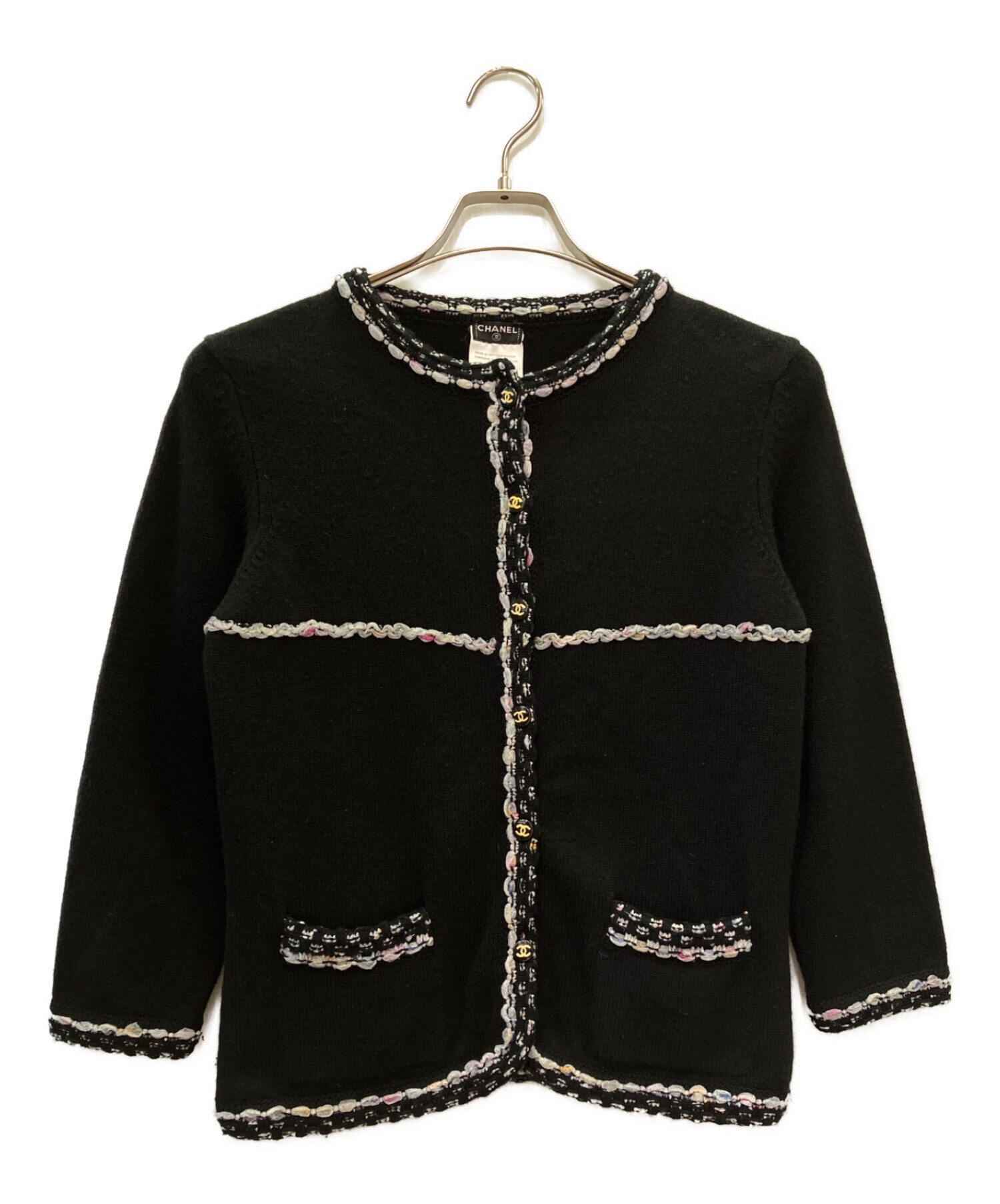 中古・古着通販】CHANEL (シャネル) カシミヤコットンノーカラー 