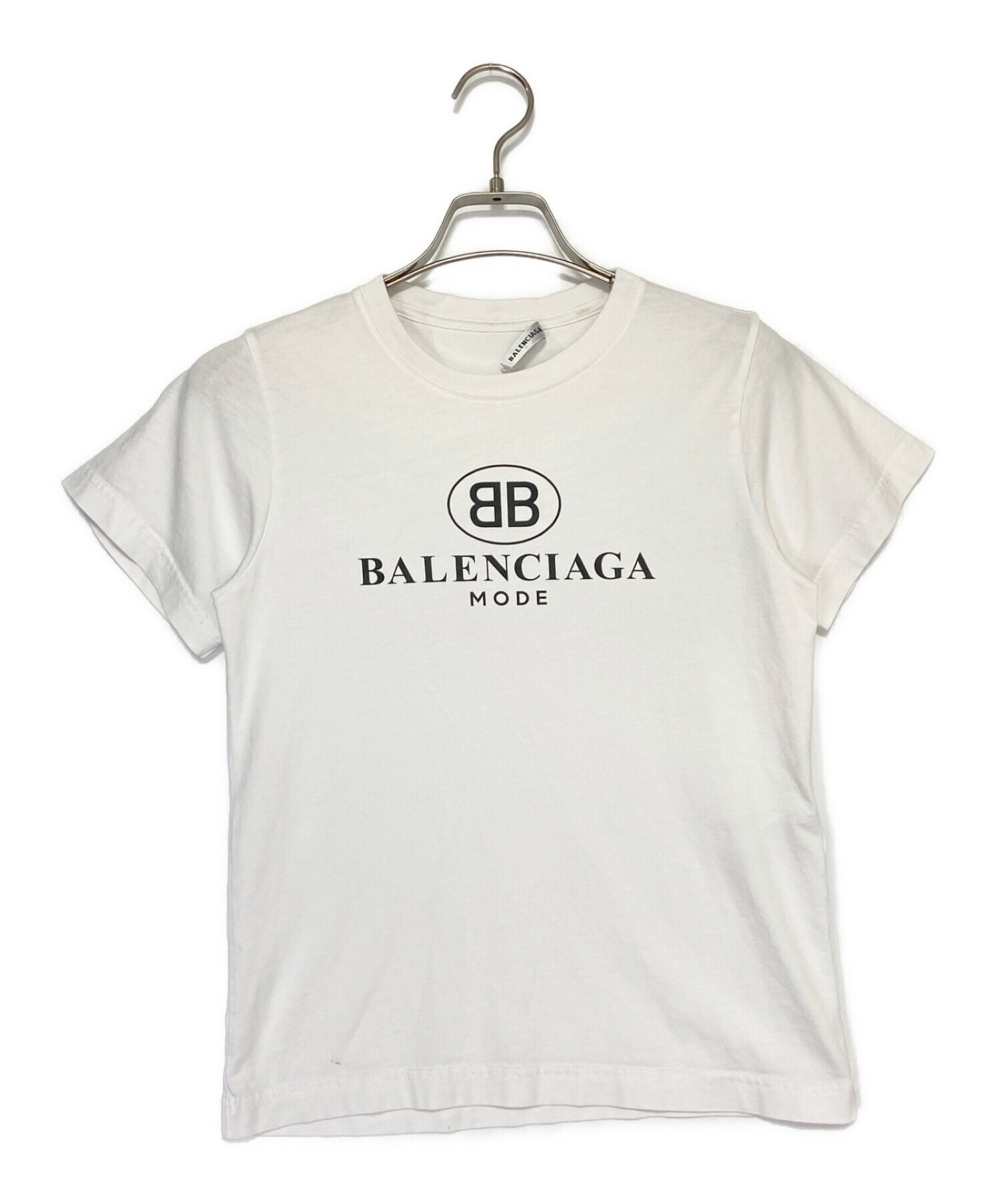 中古・古着通販】BALENCIAGA (バレンシアガ) BBロゴTシャツ ホワイト 
