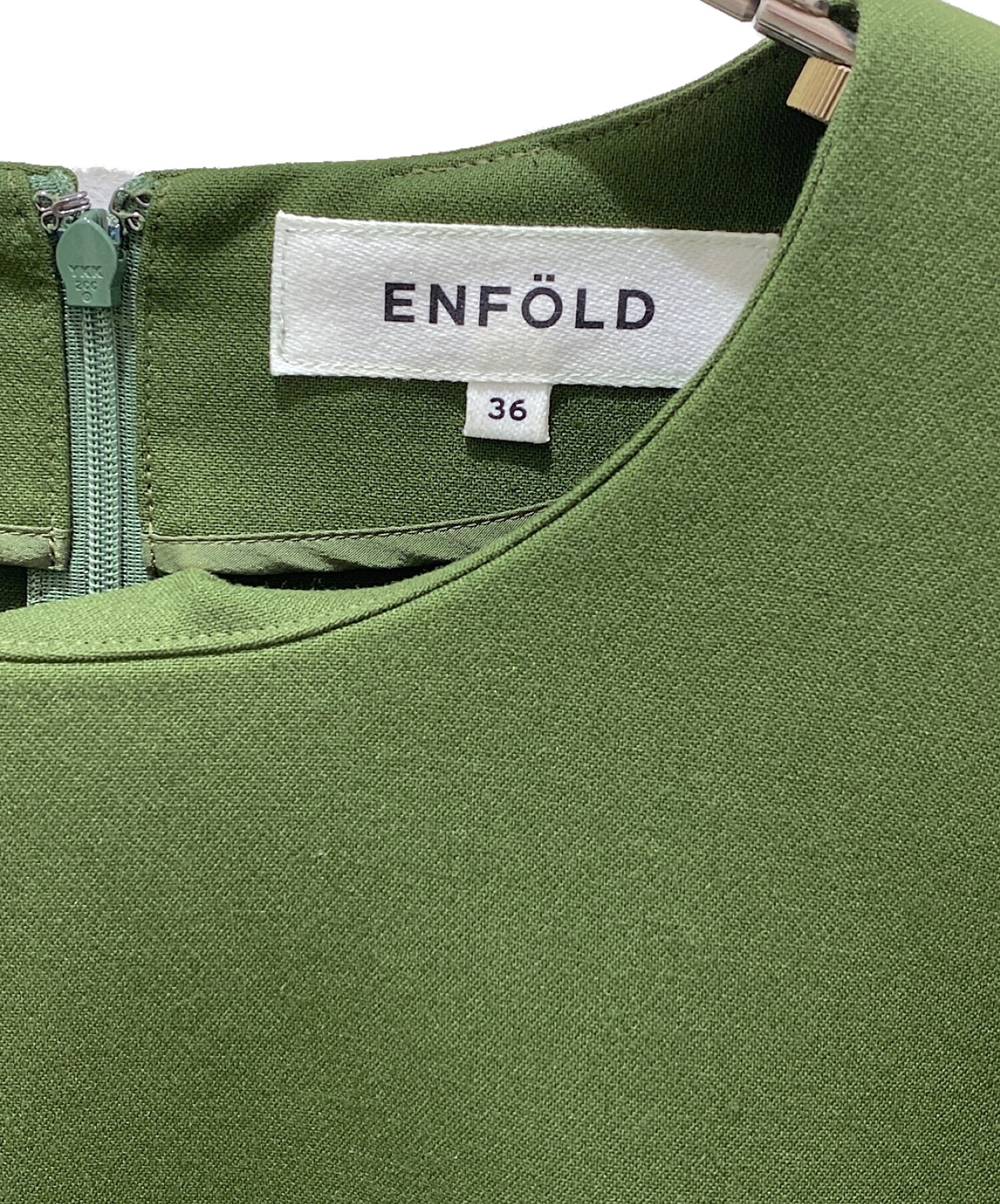 中古・古着通販】ENFOLD (エンフォルド) プルオーバーシャツ 黄緑 