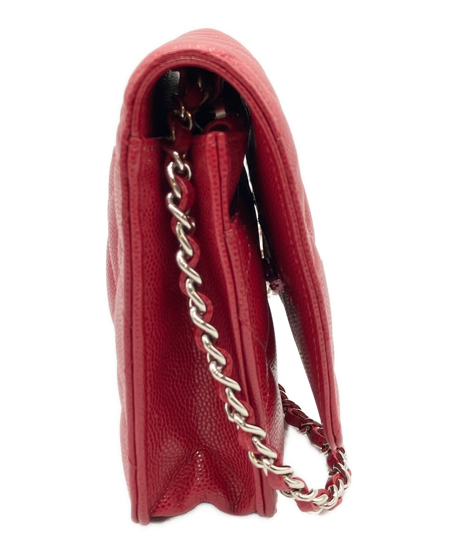 中古・古着通販】CHANEL (シャネル) キャビアチェーンウォレット
