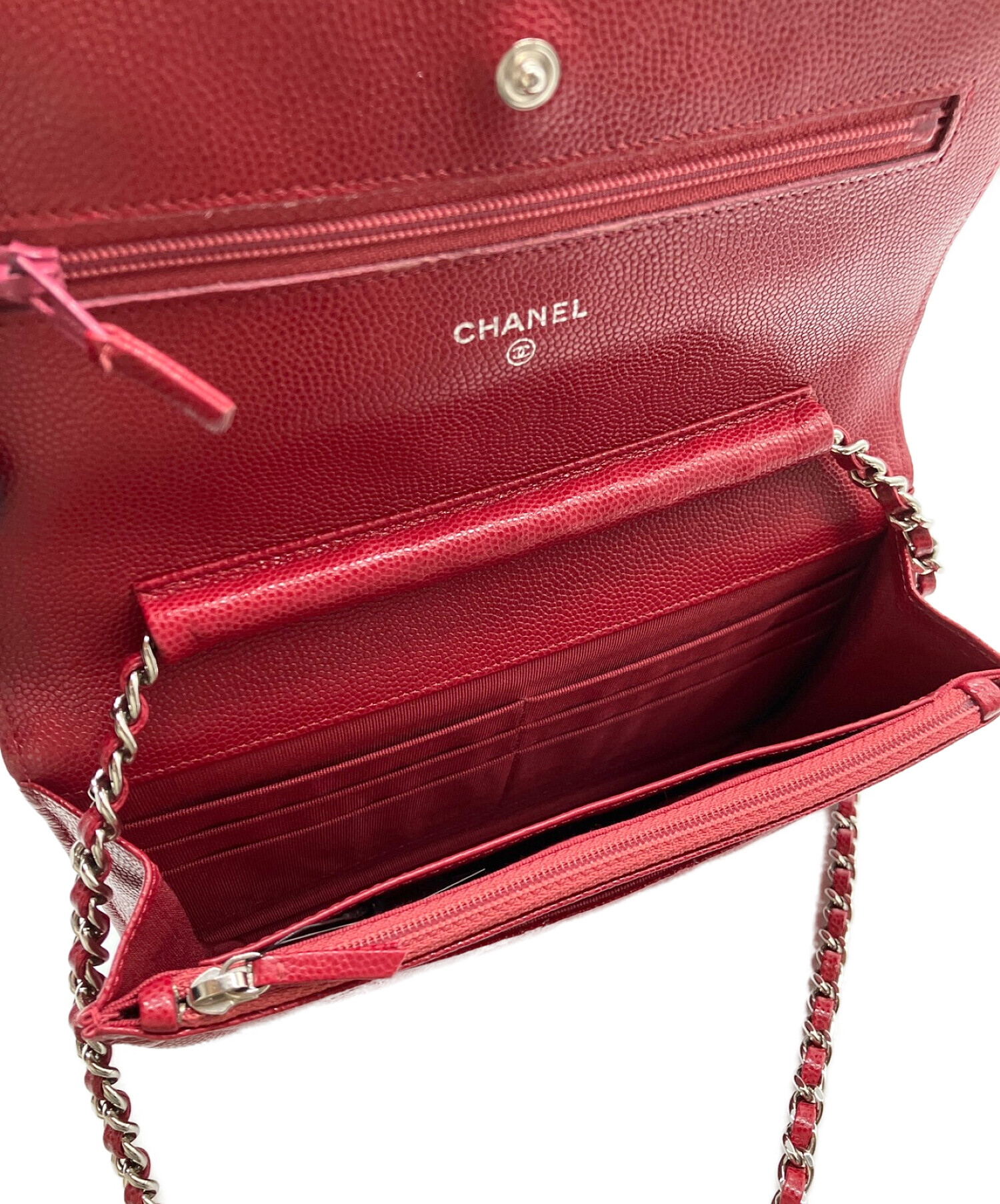 中古・古着通販】CHANEL (シャネル) キャビアチェーンウォレット