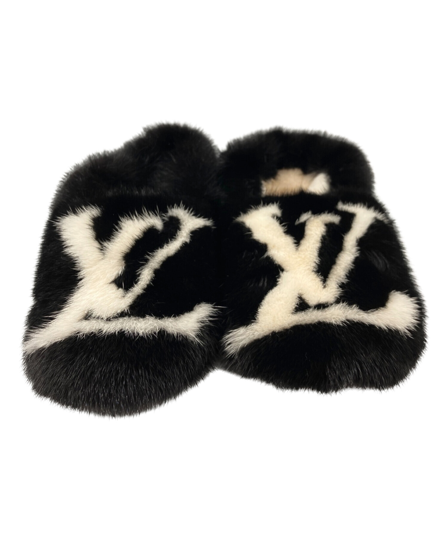 LOUIS VUITTONルイヴィトン　ミンクファールームシューズ 中古・古着通販】LOUIS VUITTON (ルイ ヴィトン) ミンクLVルーム