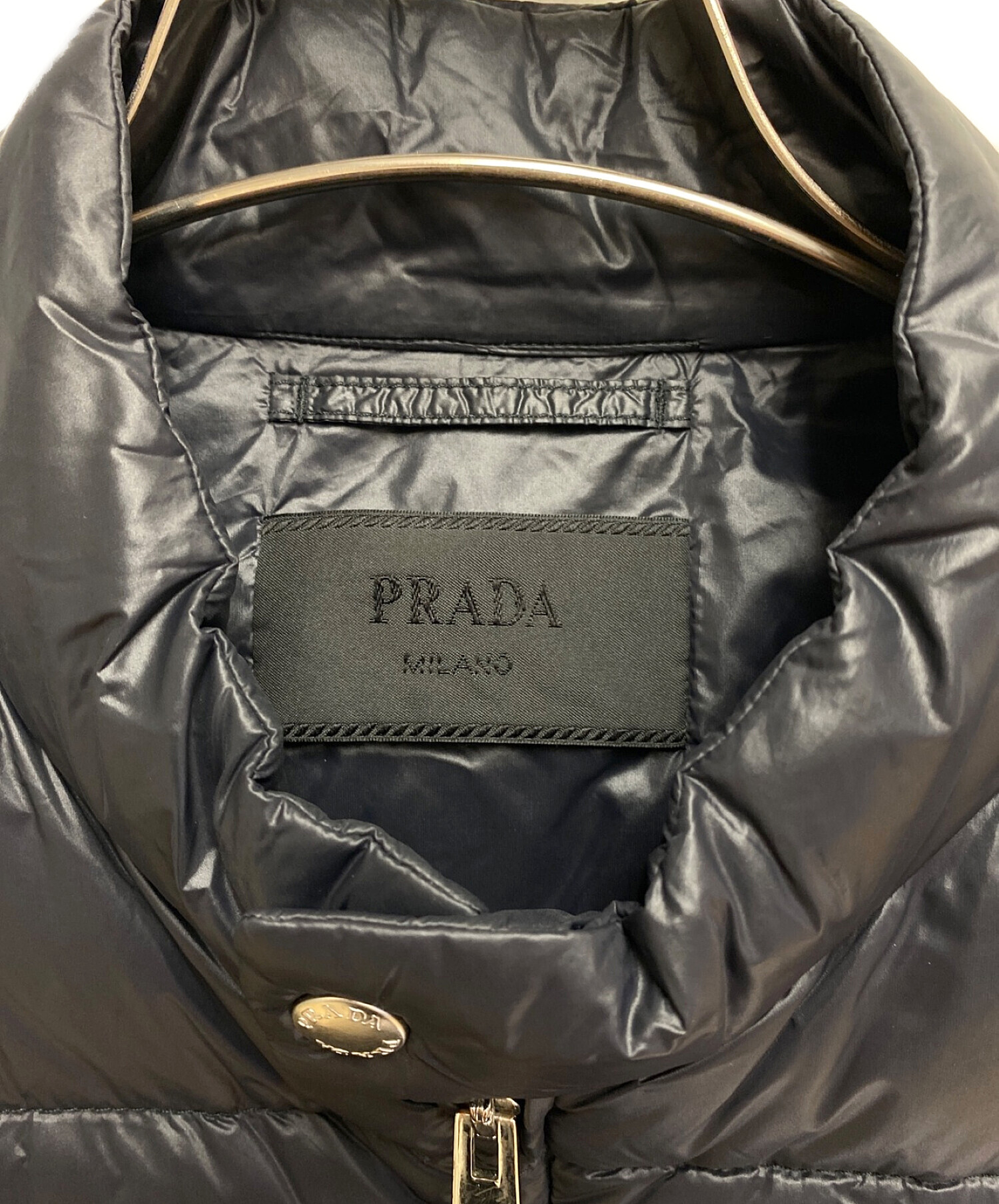中古・古着通販】PRADA (プラダ) ダウンベスト ブラック サイズ:48