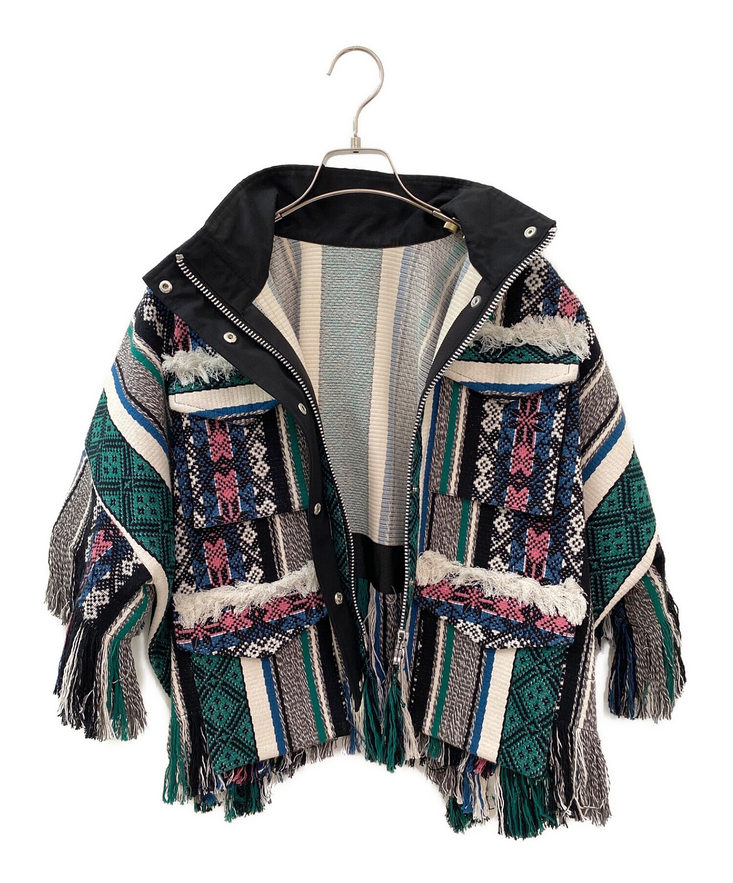 中古・古着通販】sacai (サカイ) ラグジャガードブルゾン マルチカラー
