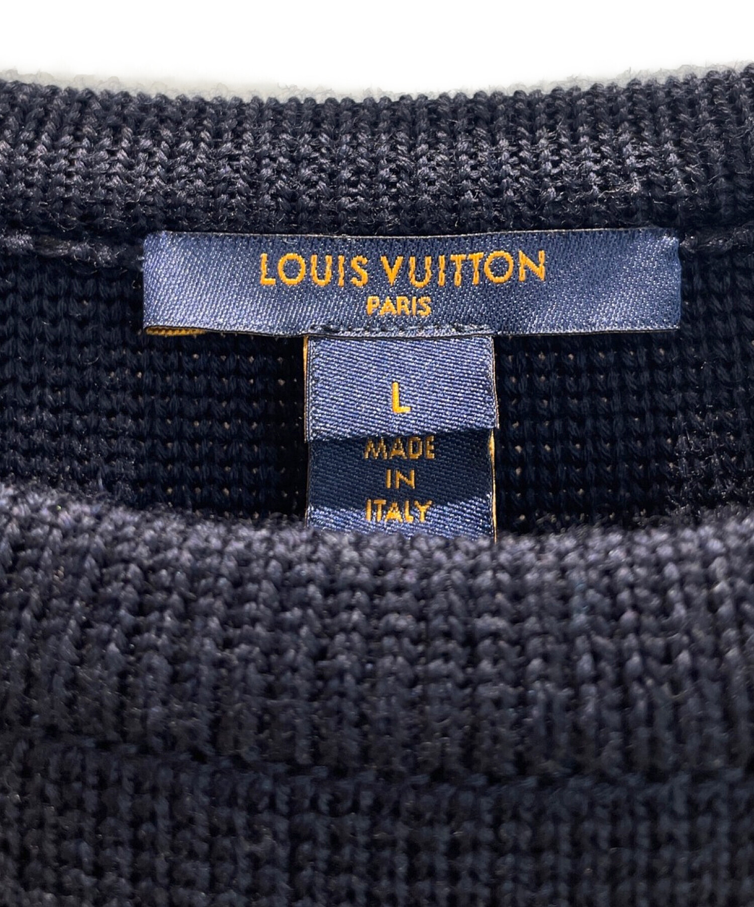中古・古着通販】LOUIS VUITTON (ルイ ヴィトン) ロゴボーダーニット 