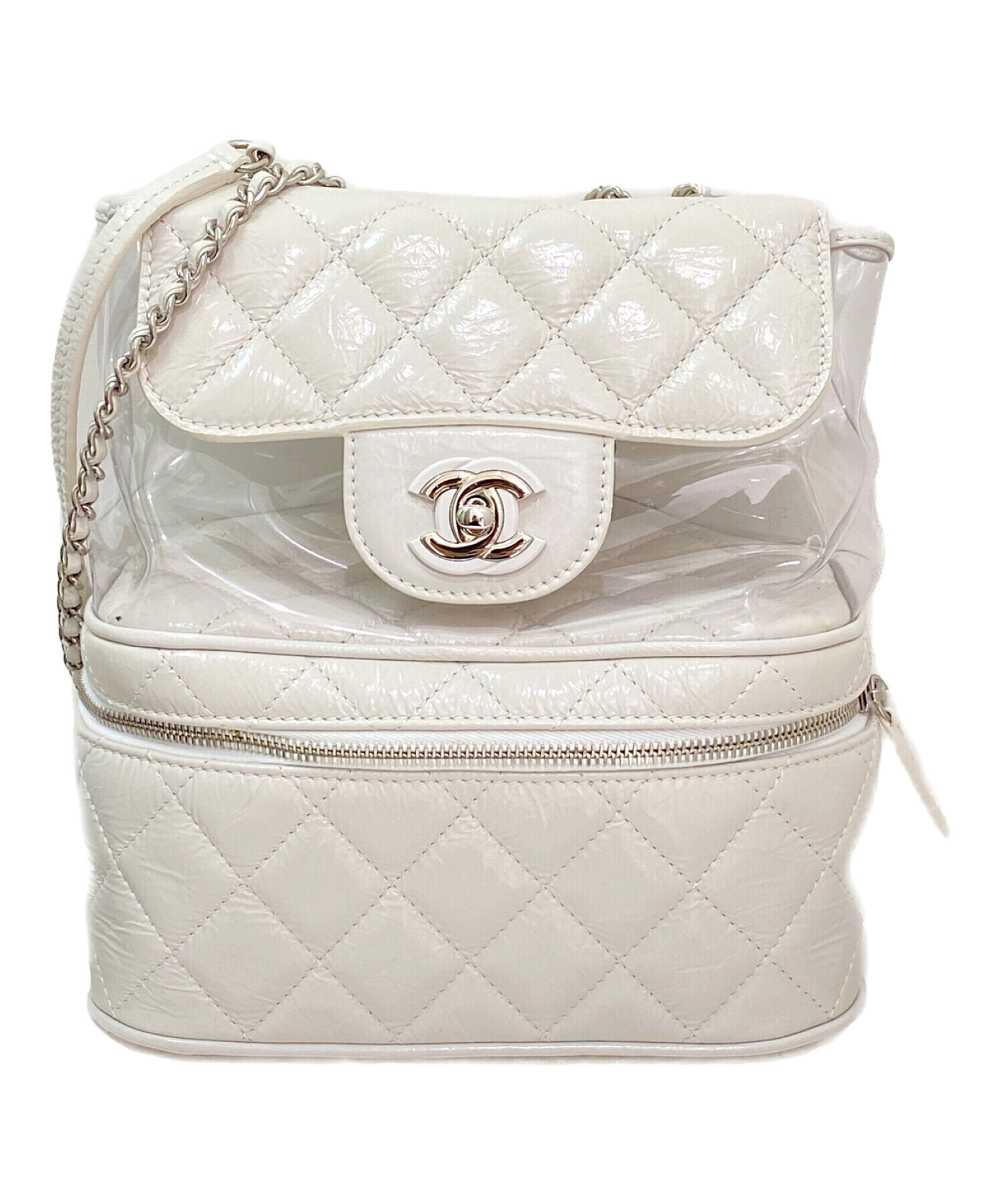 中古・古着通販】CHANEL (シャネル) チェーンショルダーバニティバッグ 