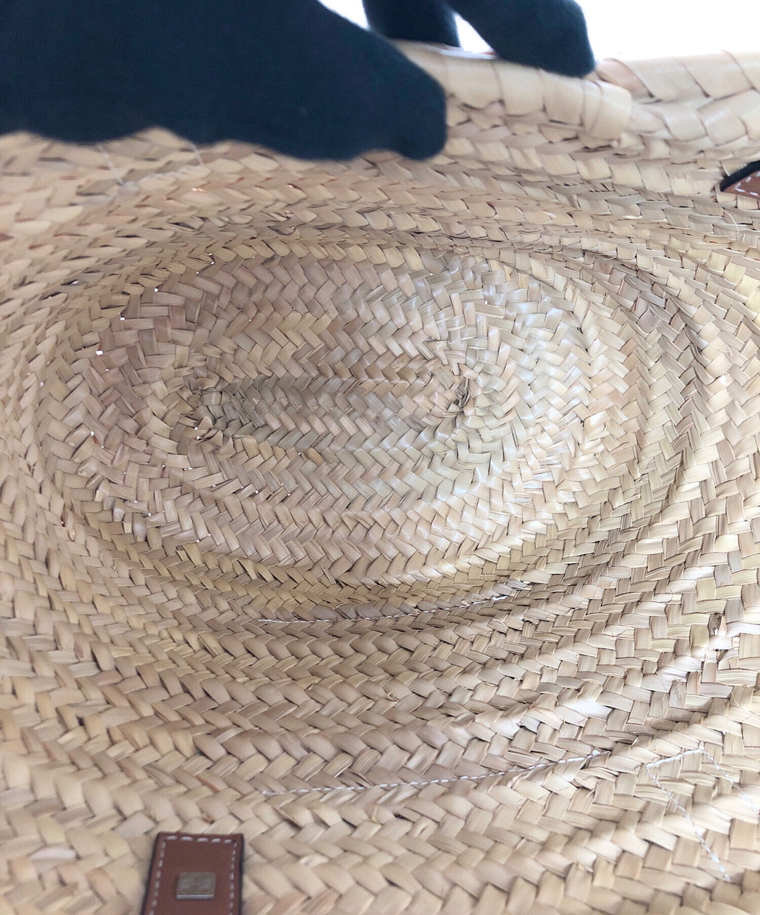 中古・古着通販】LOEWE (ロエベ) バスケットバッグ ベージュ×オレンジ