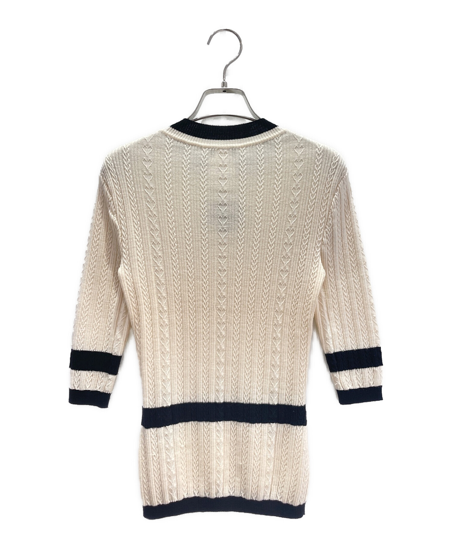 シャネル サマーニット 34サイズ 中古・古着通販】CHANEL (シャネル) ハートサマーニット アイボリー