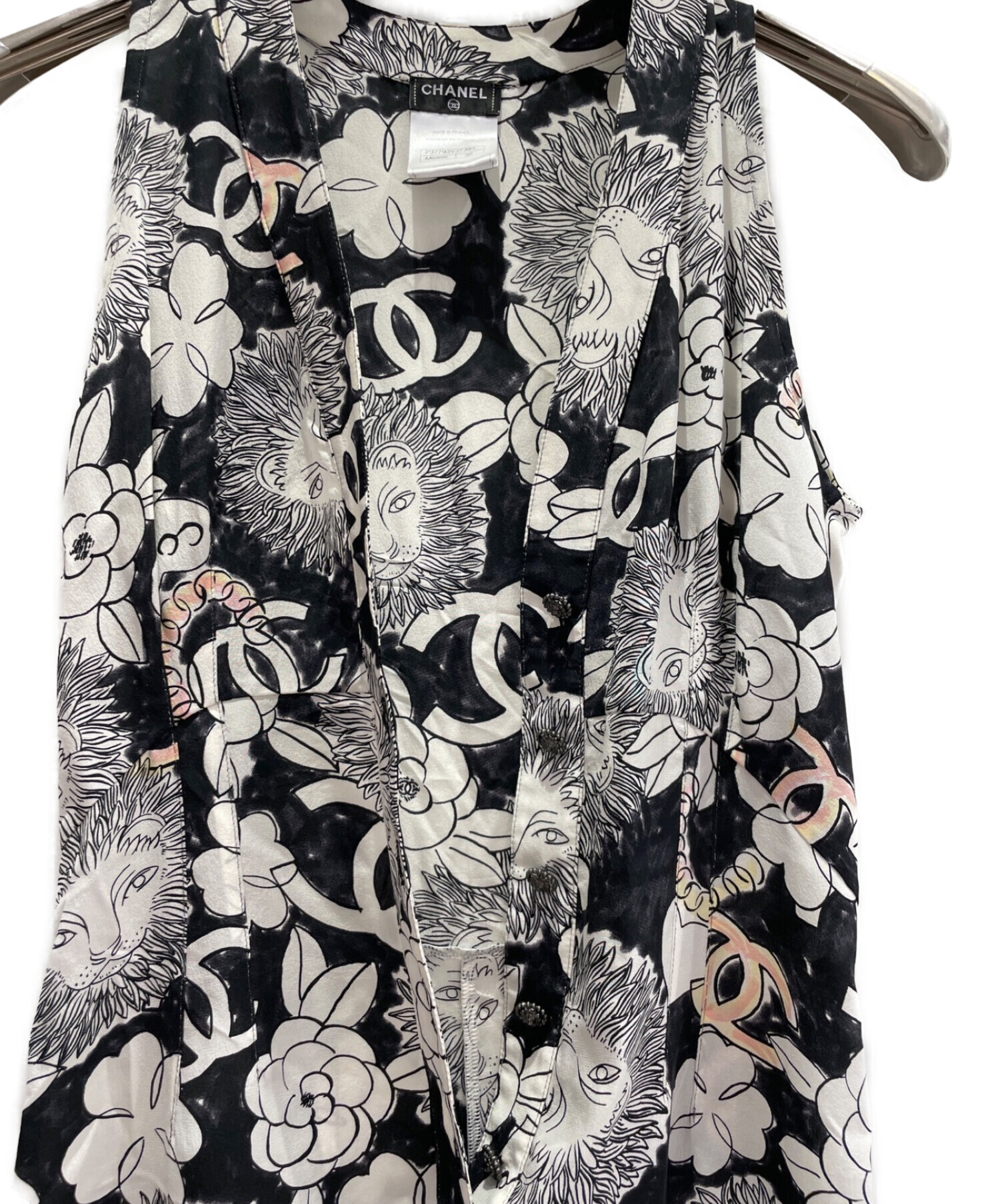 中古・古着通販】CHANEL (シャネル) 総柄ノースリーブワンピース