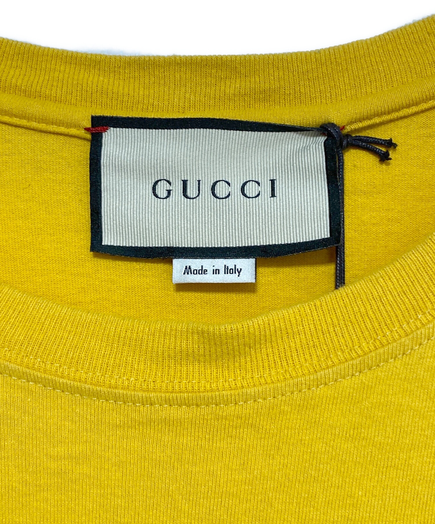 中古・古着通販】GUCCI (グッチ) バックプリントTシャツ イエロー