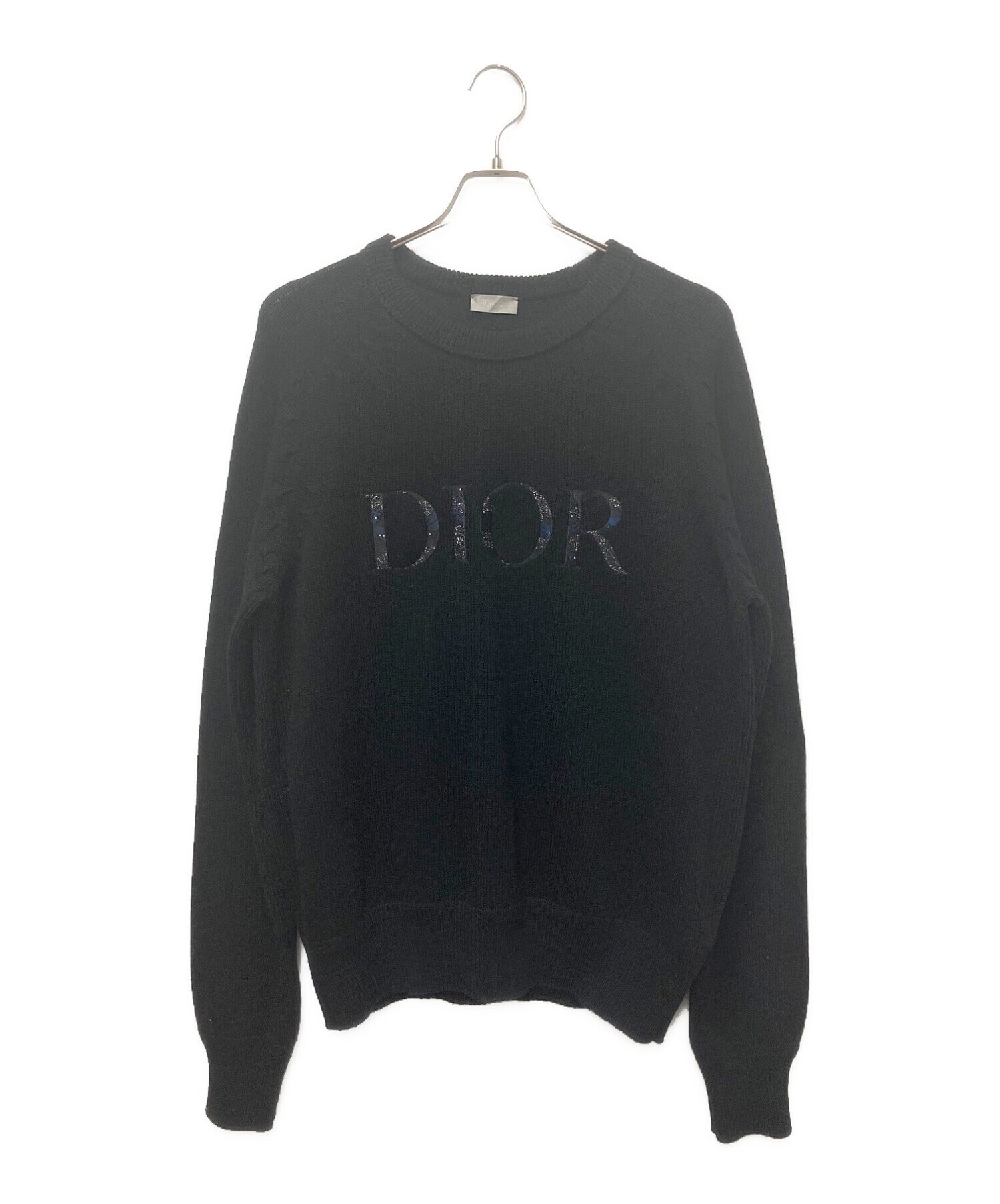 Dior ディオール ピーター・ドイグ ロゴ ニット ブラック 中古・古着通販】Dior (ディオール) PETER DOIG (ピーター ドイグ